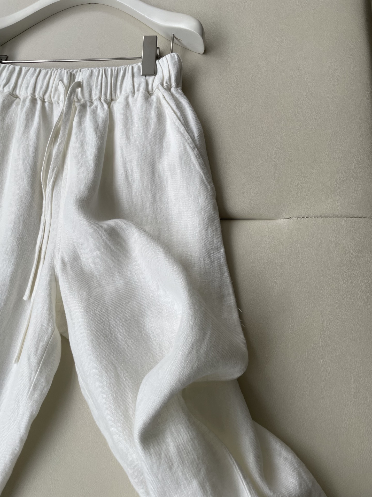 Sand-Washed Linen Suit: Comfortable, Stylish, and Breathable in White Linen Fabric - 图片 5