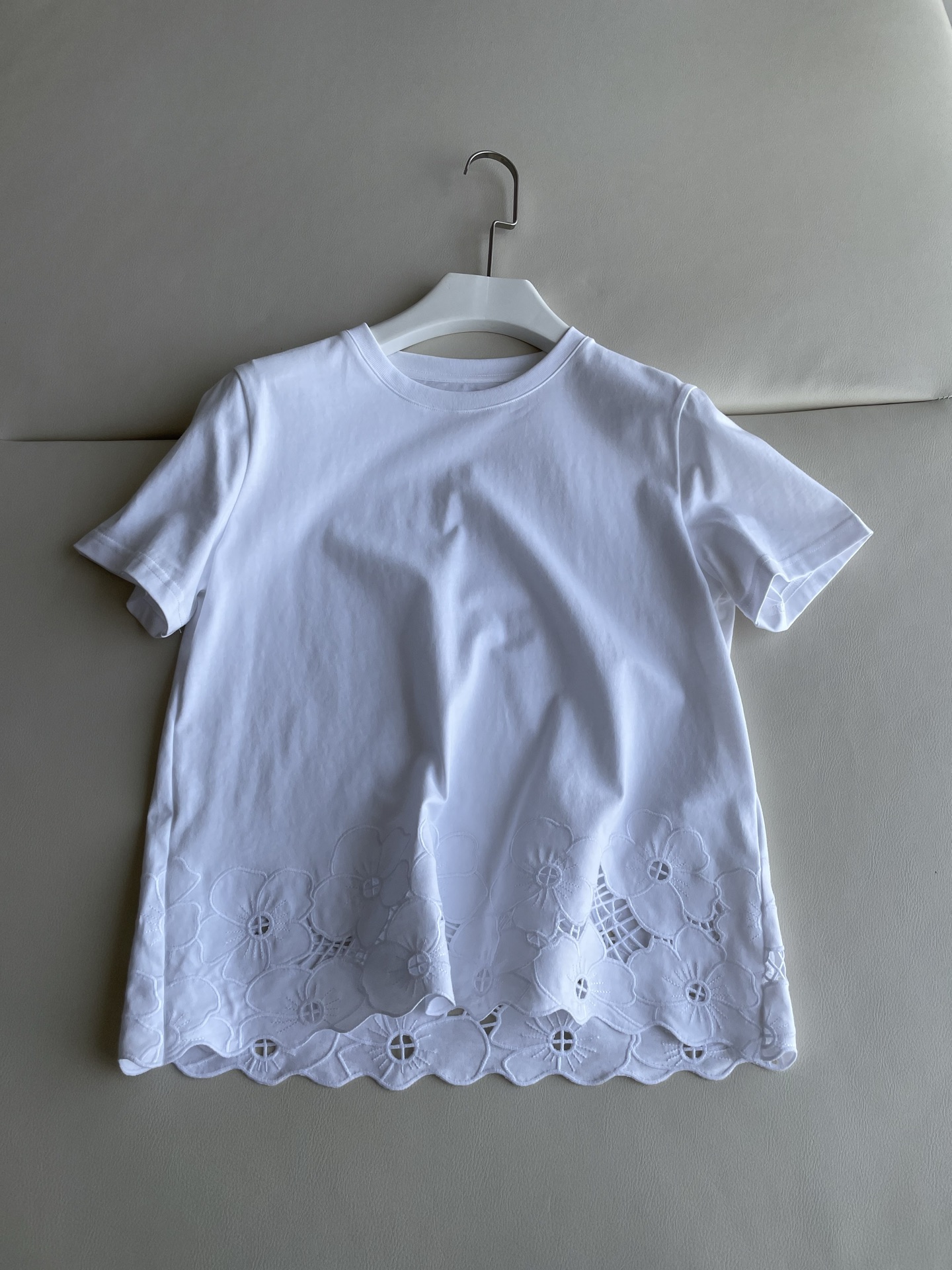 Fashionable Female Suit with Fragrance, White Tee, Skirt Pairing Options