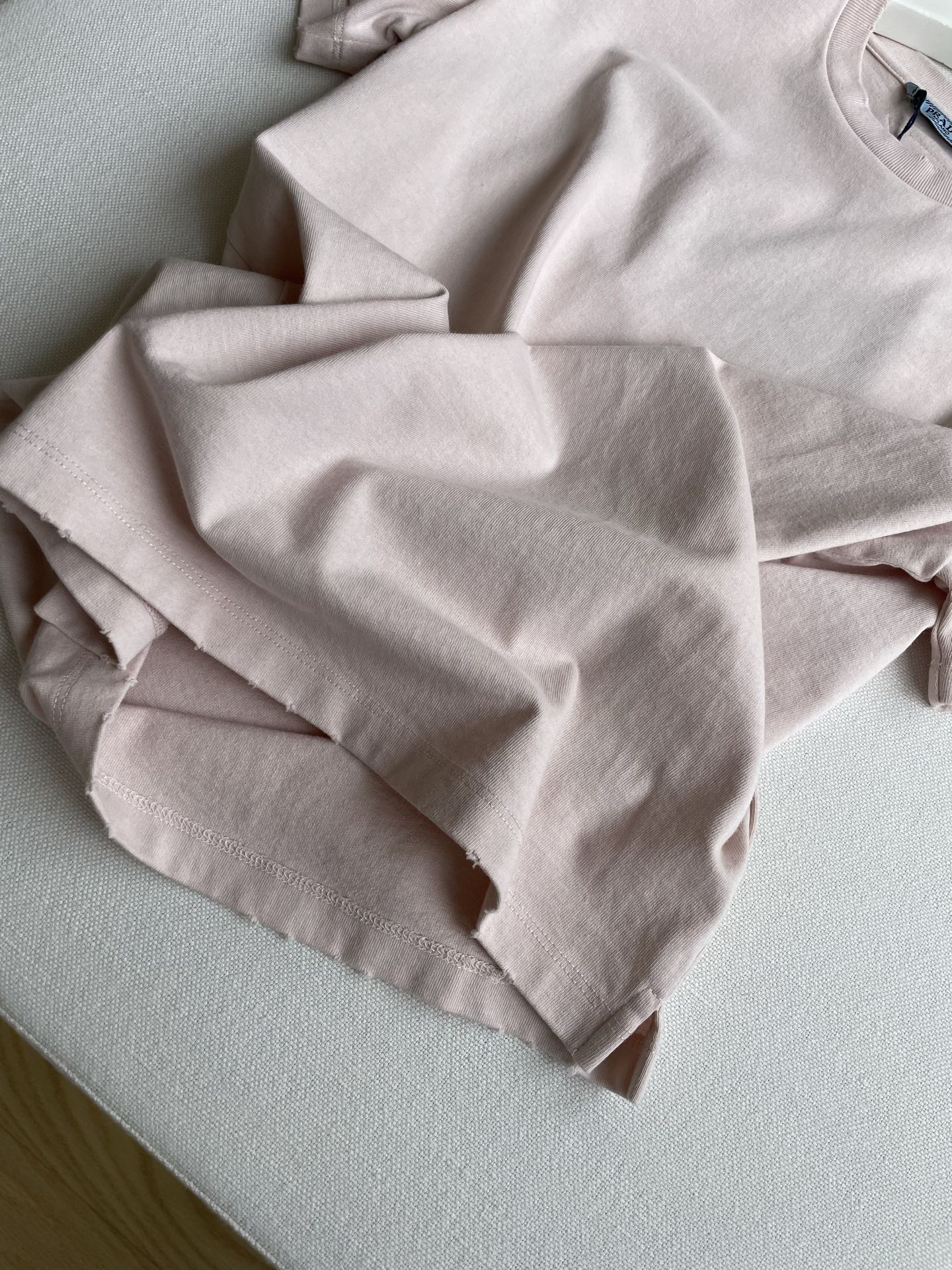 Prada Logo Embroidered Cotton T-shirt in Original Hard-core Female Suit - 图片 4