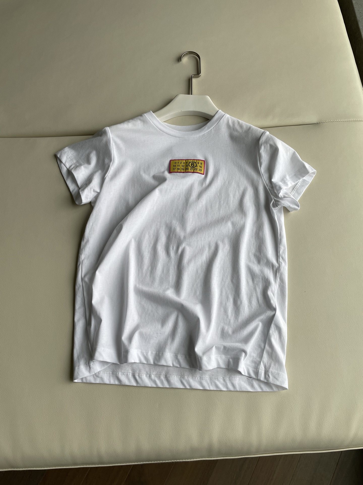 MM6Maison Margiela T-shirts: Original Hard-Core Female Suit with Tunneled Cotton Fabric