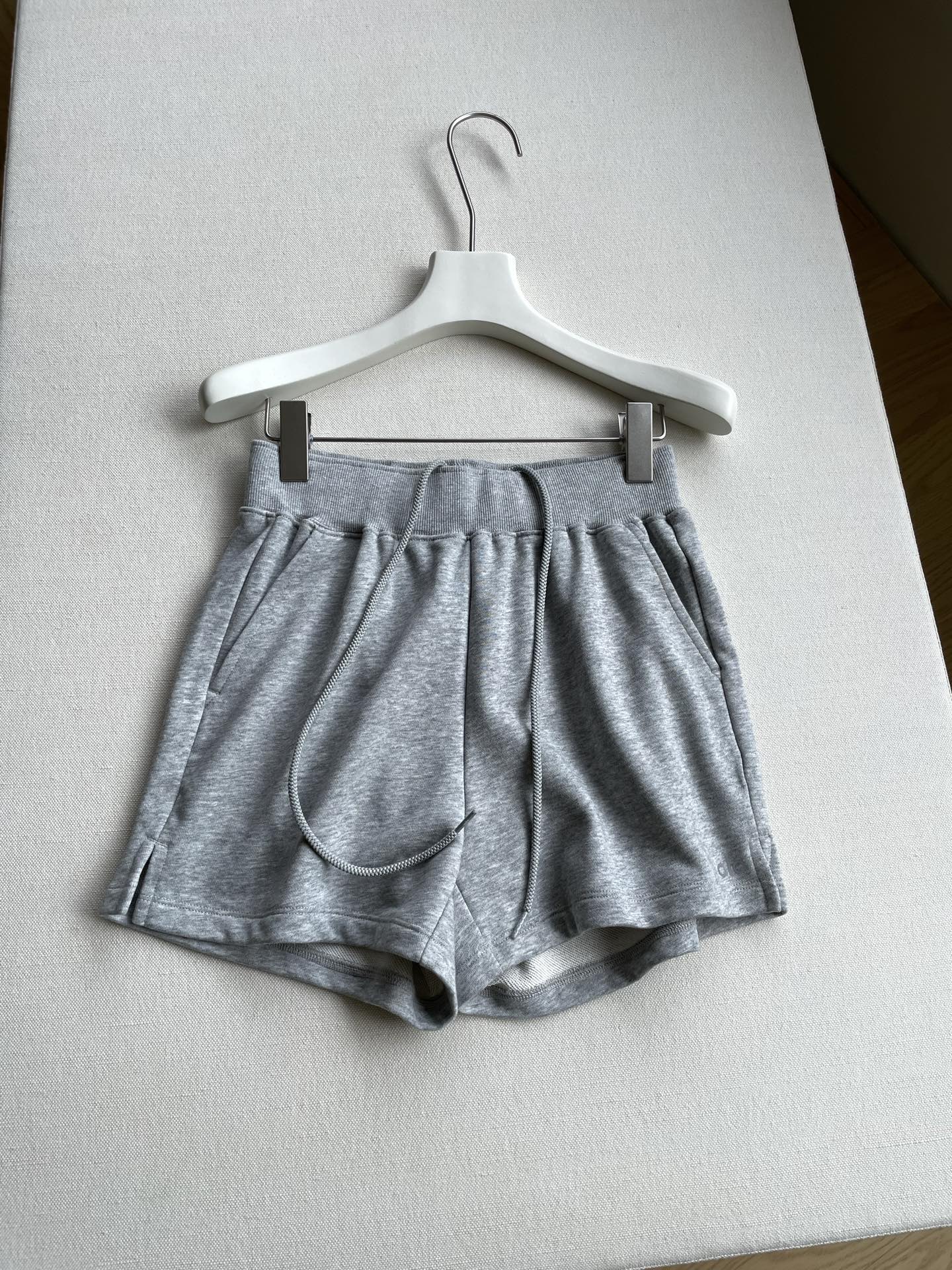 Women’s Cotton Yoga Shorts with High Waist – Grey and Black, XSSM Sizes, Soft and Cozy