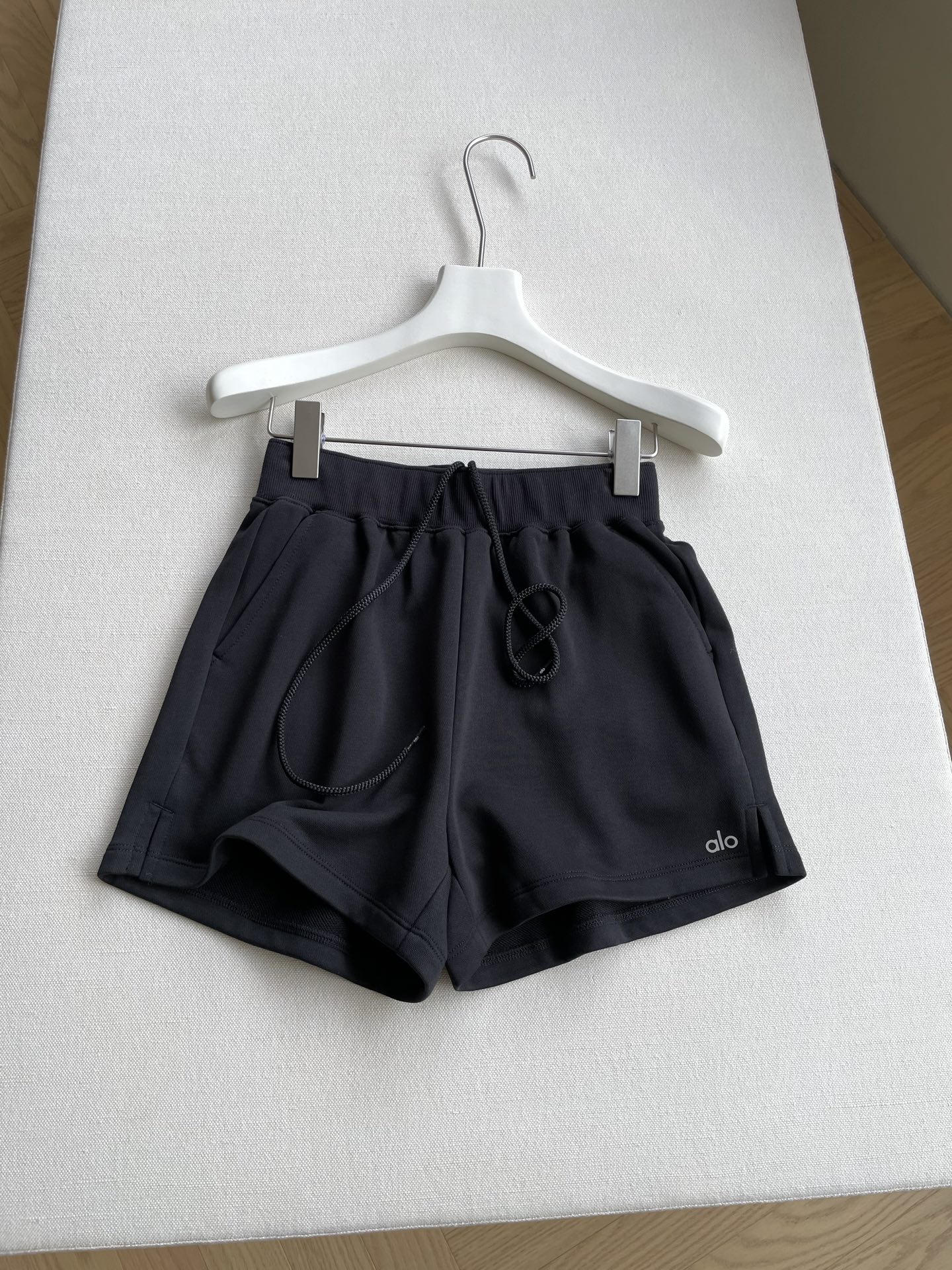 Women’s Cotton Yoga Shorts: High Waist, Soft Fabric, Grey/Black, XSSM, Packaging Included