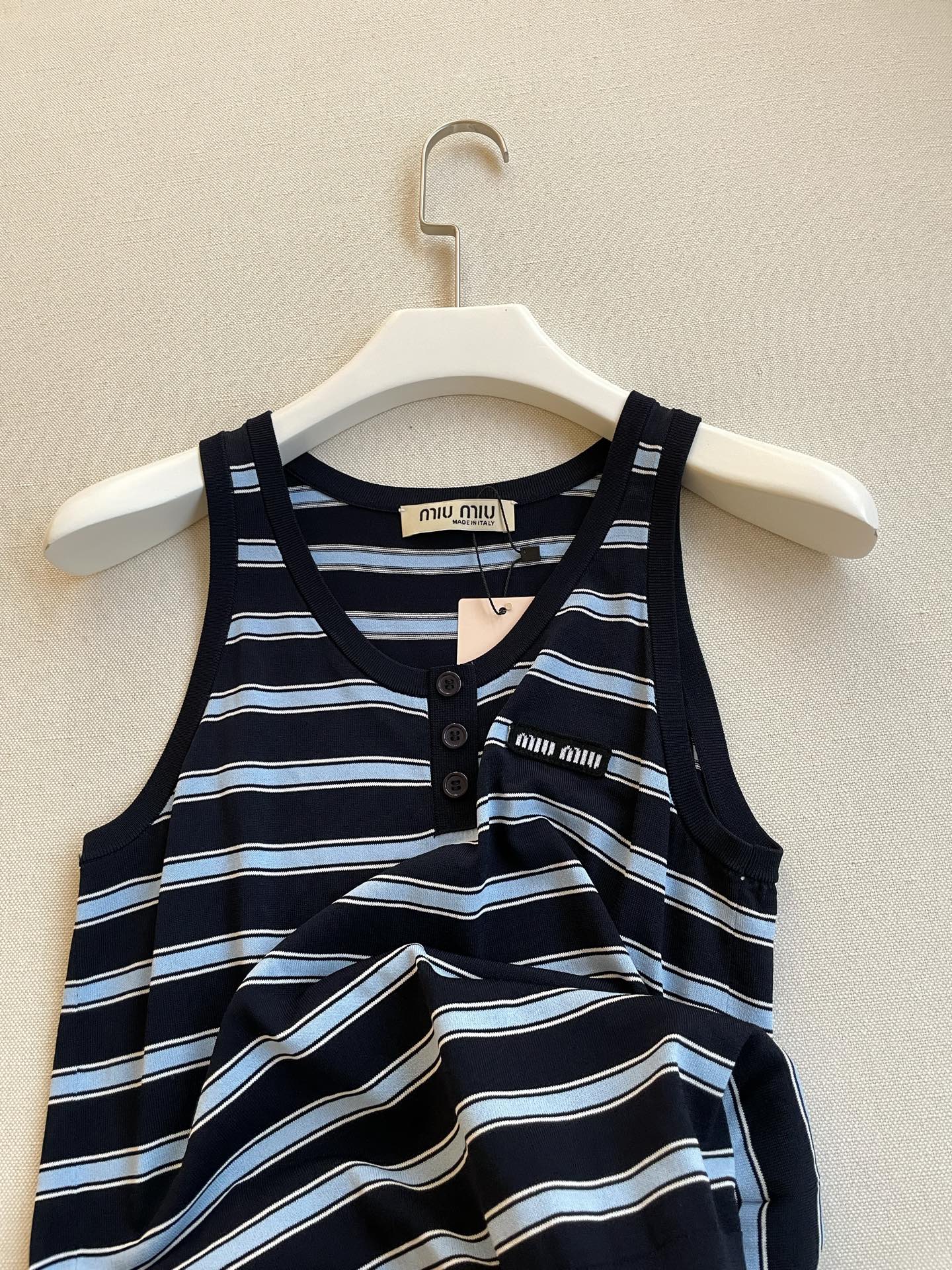 Miu Inspired Striped Knit Tank Top - Soft Tencel U-Neck Sleeveless Shirt 3 i1752459777843 53 0 1