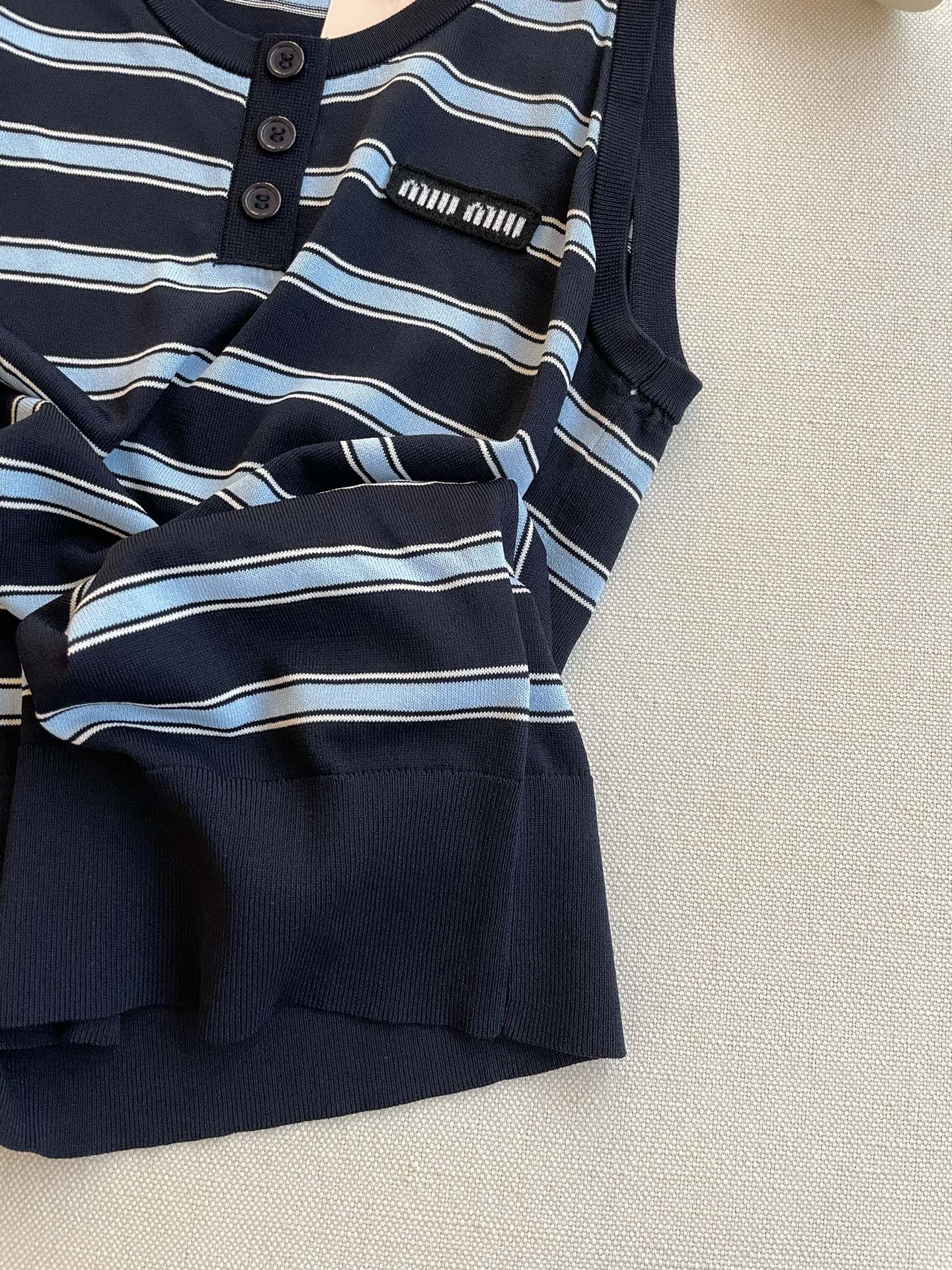 Miu Inspired Striped Knit Tank Top - Soft Tencel U-Neck Sleeveless Shirt 7 i1752459780405 4831 0 5
