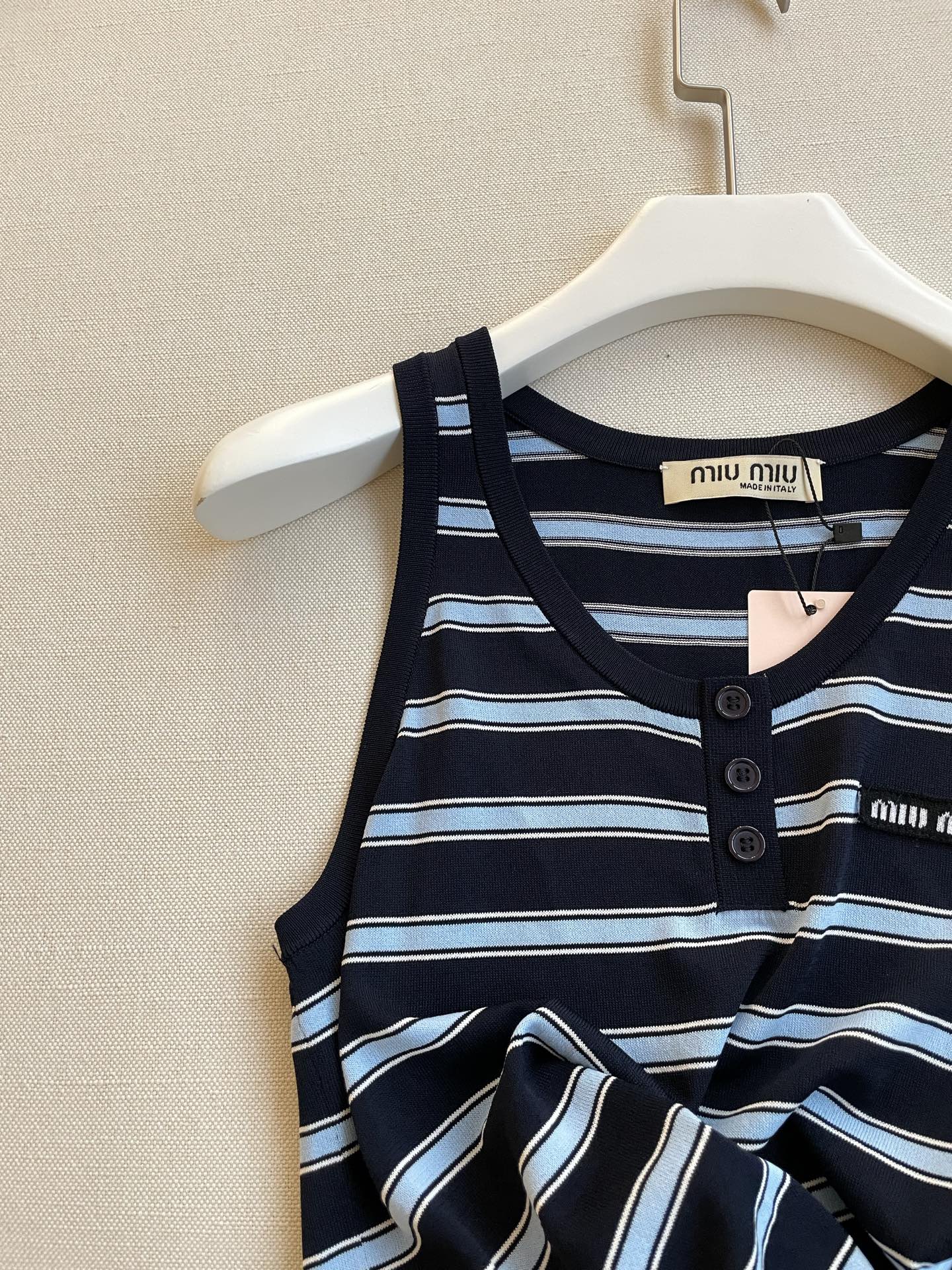Miu Inspired Striped Knit Tank Top - Soft Tencel U-Neck Sleeveless Shirt 4 i1752459780440 6405 0 2