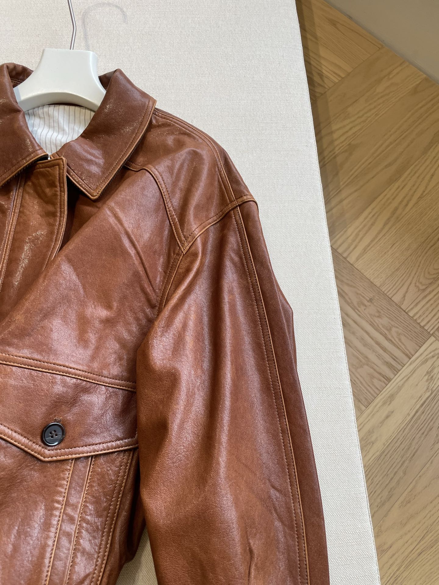 Yves Saint Laurent Vintage Oil Waxed Leather Jacket - Desert Sun 6 i1763069828390 9611 0 4