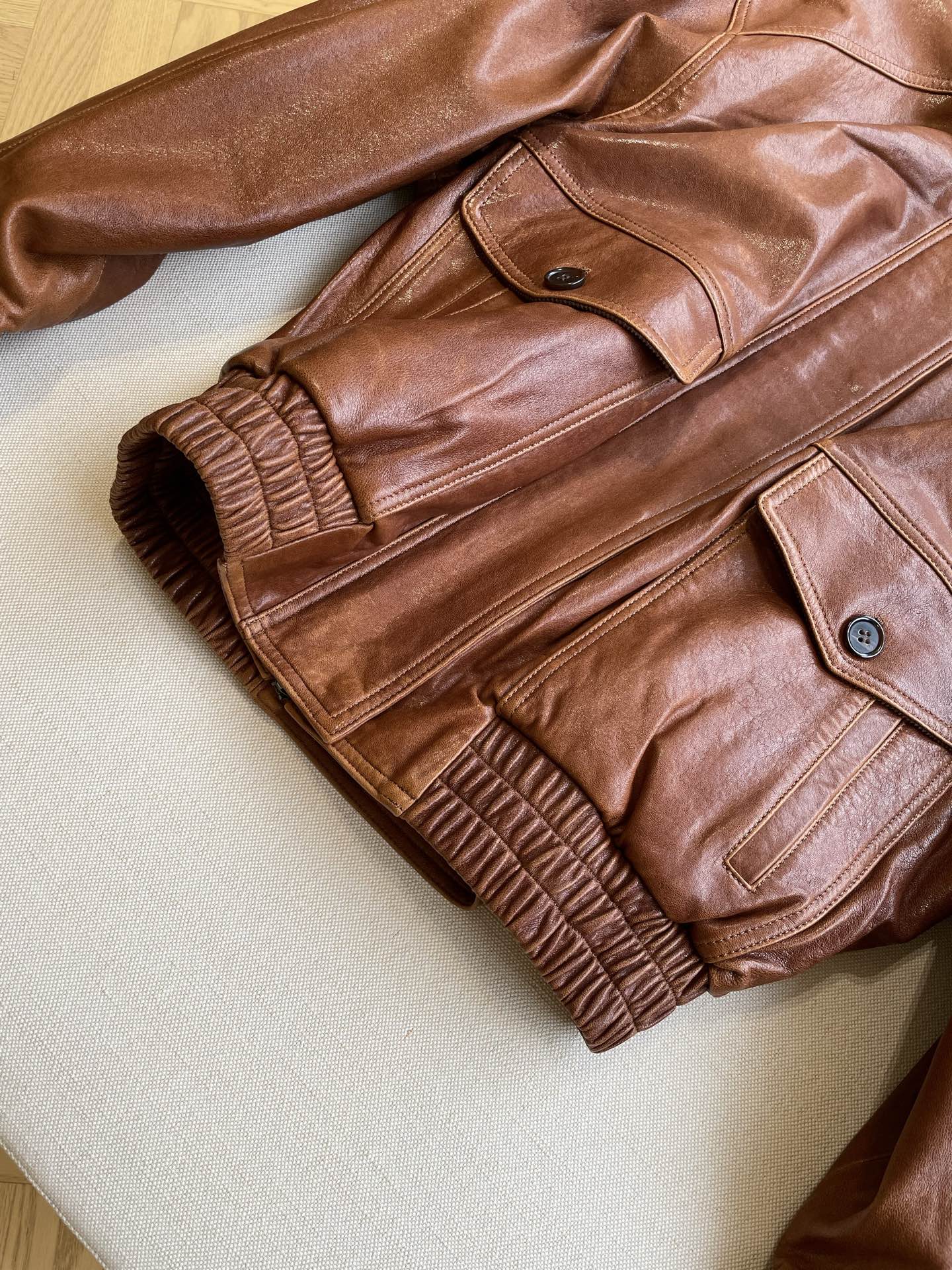 Yves Saint Laurent Vintage Oil Waxed Leather Jacket - Desert Sun 5 i1763069828578 6321 0 3