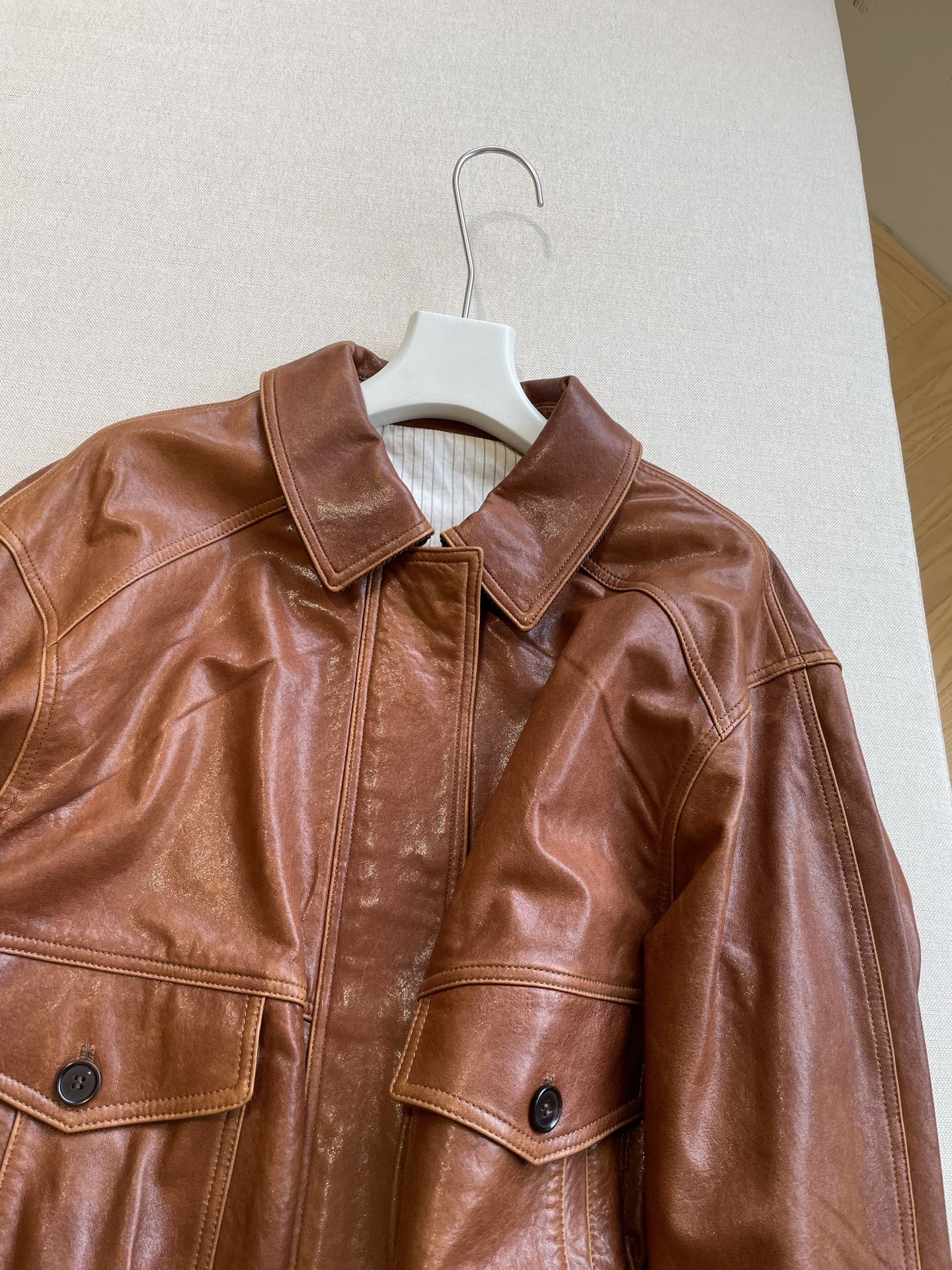 Yves Saint Laurent Vintage Oil Waxed Leather Jacket - Desert Sun 3 i1763069829905 6195 0 1