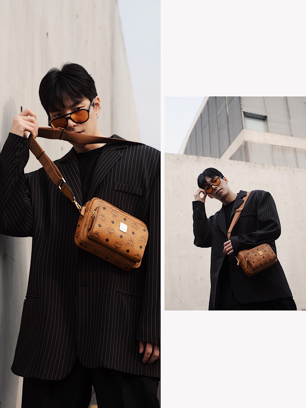 mcm is so handsome and stylish, boys and babies with cracked walls should buy this crossbody bag ~ the same style for men and women, "trendy" sty