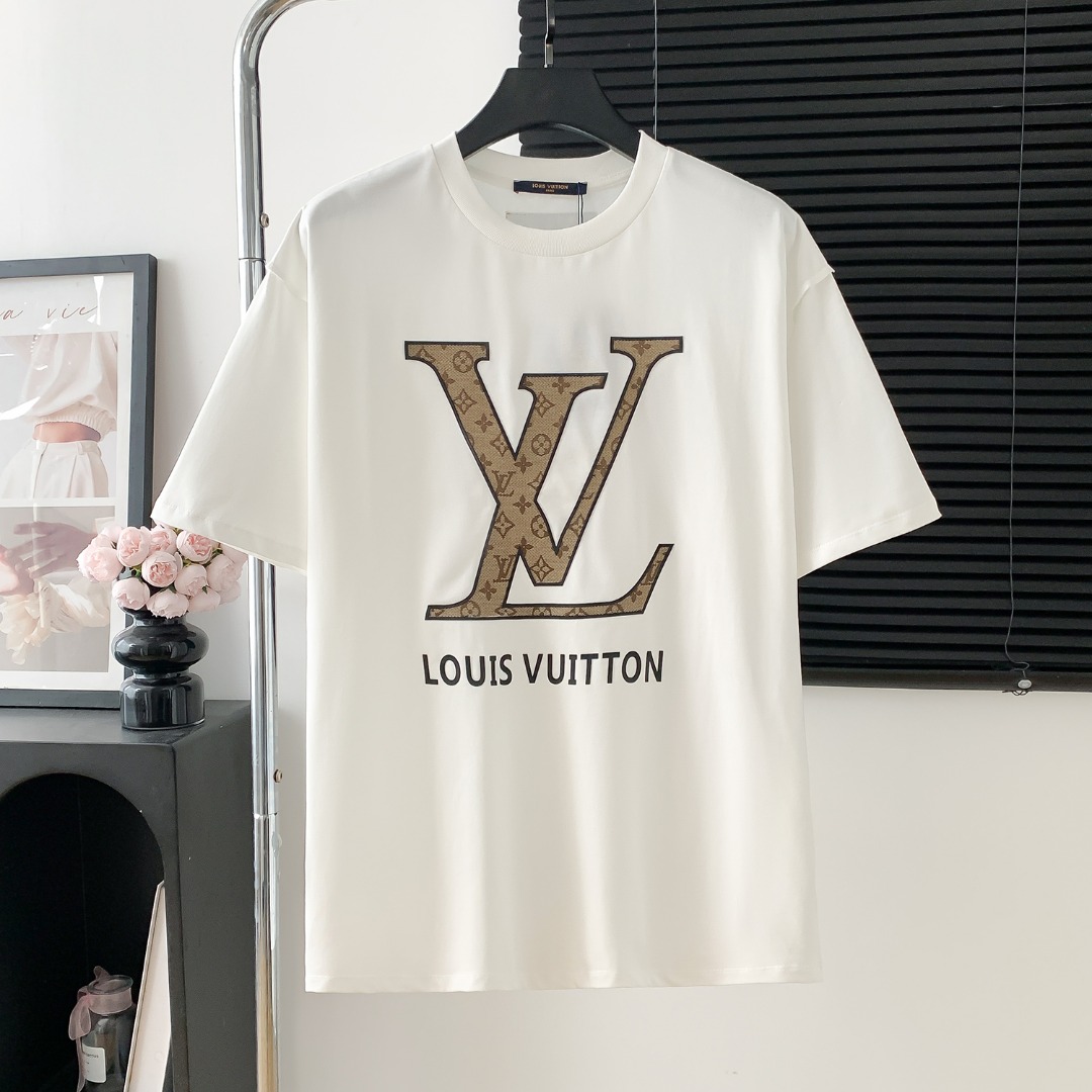 P65 Louis Vuitton / Louis Vuitton lv logo manga corta artesanal de silicona El logotipo del logotipo es exquisito Tela …