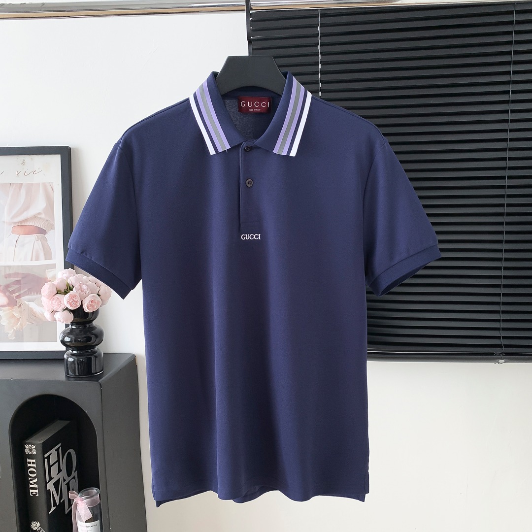 Modelo: M177 P100 GUCCl Gucci logo POLO manga corta. Logo distintivo exquisito, tela original, mismo estilo oficial. Es…