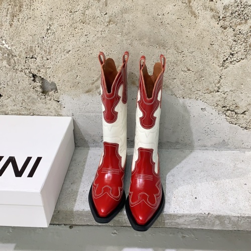 Ganni Retro Western Cowboy Boots Fashionable Ankle Boots For Women 1 Ganni Retro Western Cowboy Boots Fashionable Ankle Boots For Women