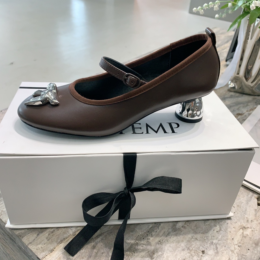 “2024 Stylish Cotemps: Chic Shoes in Platinum, Italian Skin, Size 35-39” - 图片 2