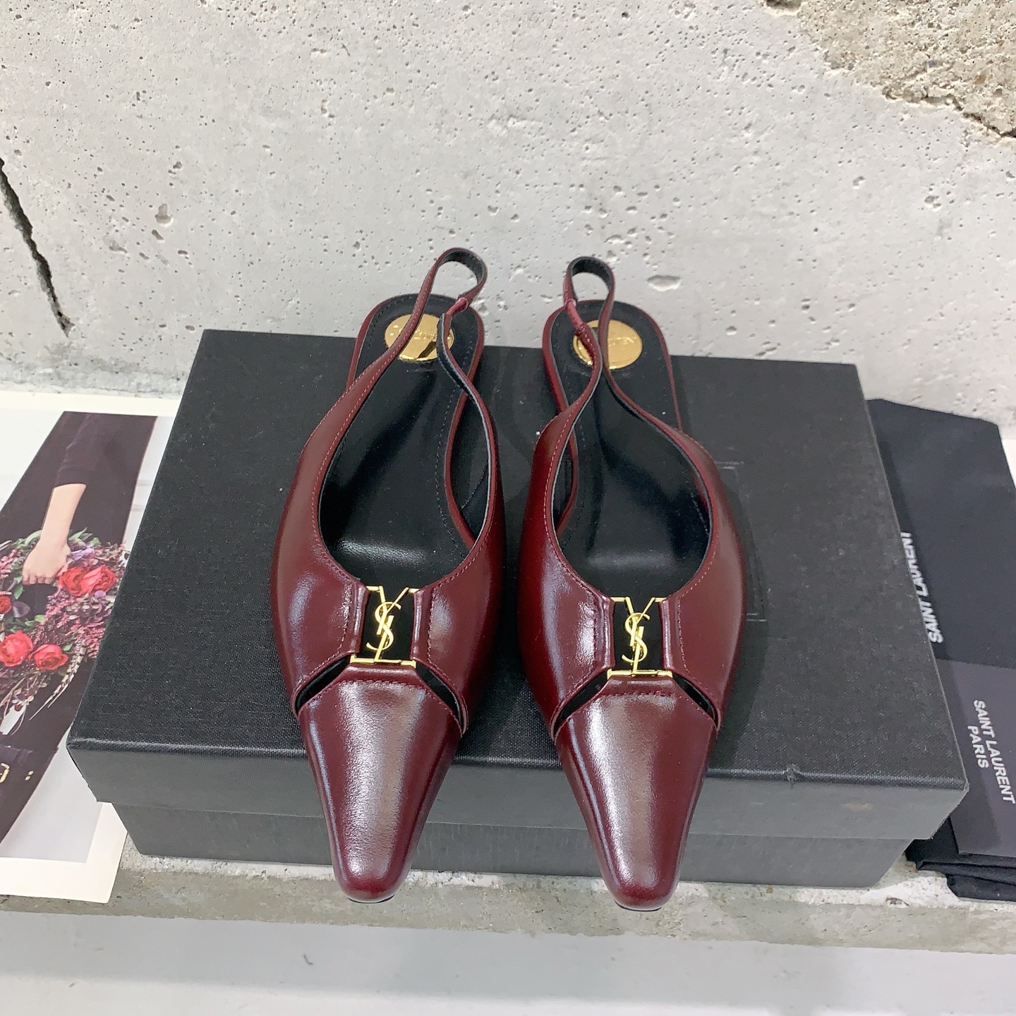 2025 Saint Laurent Square Shoes: Light-Sniffed Tweeds, Comfortable Veal Piece, Imported Italian Skins - 图片 1