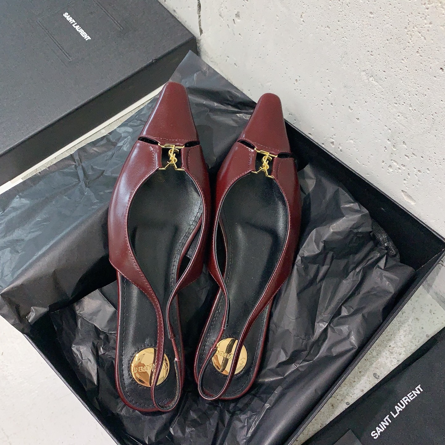 2025 Saint Laurent Square Shoes: Light-Sniffed Tweeds, Comfortable Veal Piece, Imported Italian Skins - 图片 5
