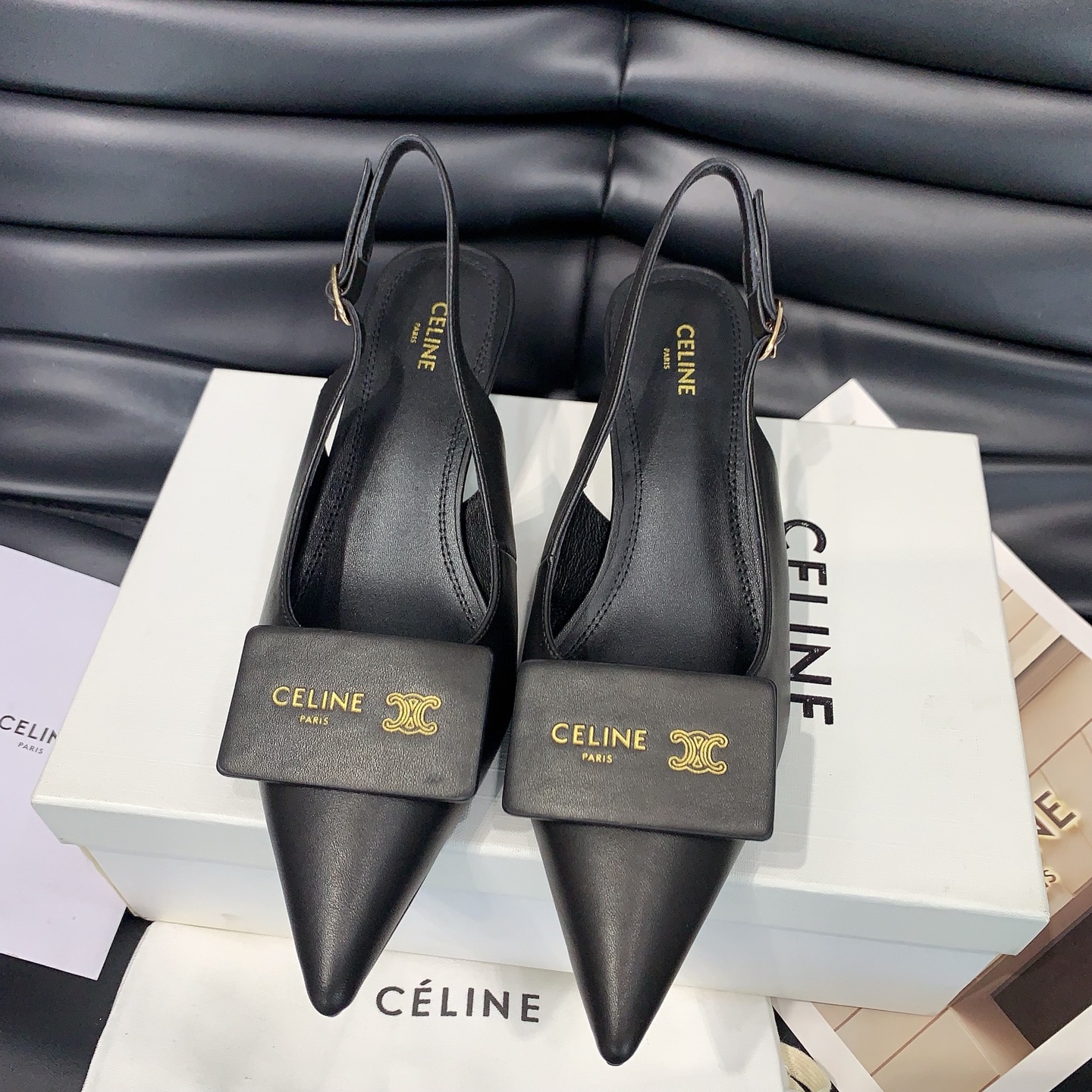 NO:696385,celin*  2026 new early spring new beautiful pointed-toe cat-heeled business card shoes, writing a sense of luxury on the feet, the royal sister style has its own aura, high-end elegance, the logo of the Arc de Triomphe is very iconic, extremely fashionable, matching cowhide material, sheepskin lining, heel height 5cm, Italian imported genuine leather outsole, size 35-39# (40# custom-made, non-refundable), sandals, celine, sandals, cowhide, sheepskin, Leather soles19860909celin* 2026早春新款绝美尖头猫跟名片鞋,把高级感写在脚上,御姐范自带气场,高级优雅,凯旋门的logo标志性十足,时尚度爆表对版牛皮面料,羊皮内里,跟高5cm,意大利进口真皮大底,尺码35-39#（40#订做不退换）,凉鞋,celine,sandals,cowhide,sheepskin,Leather soles,Women's Shoes