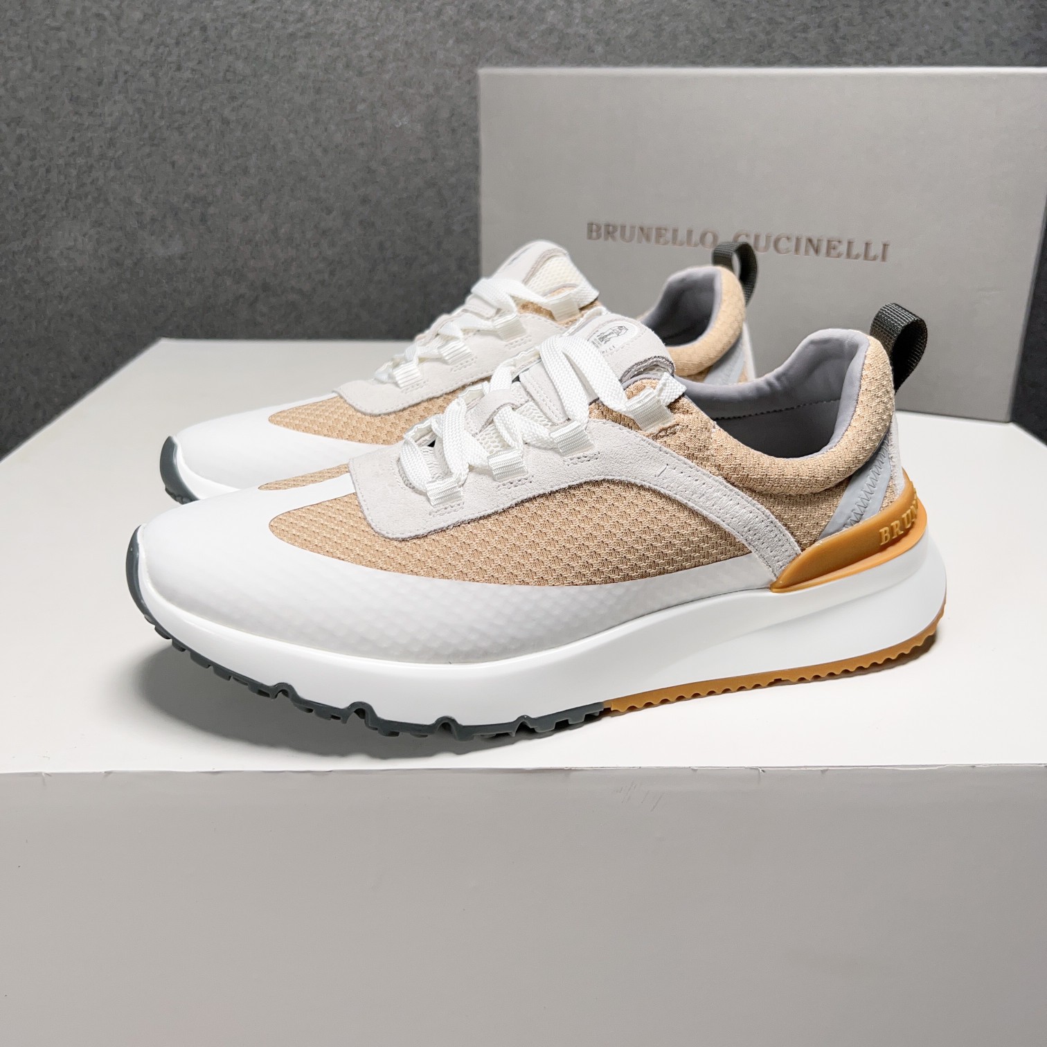 BC Nuevo Brunello Cucinell* Mixed Colour Knit Low Top Sneakers Precio oficial RMB, Los hilos clásico