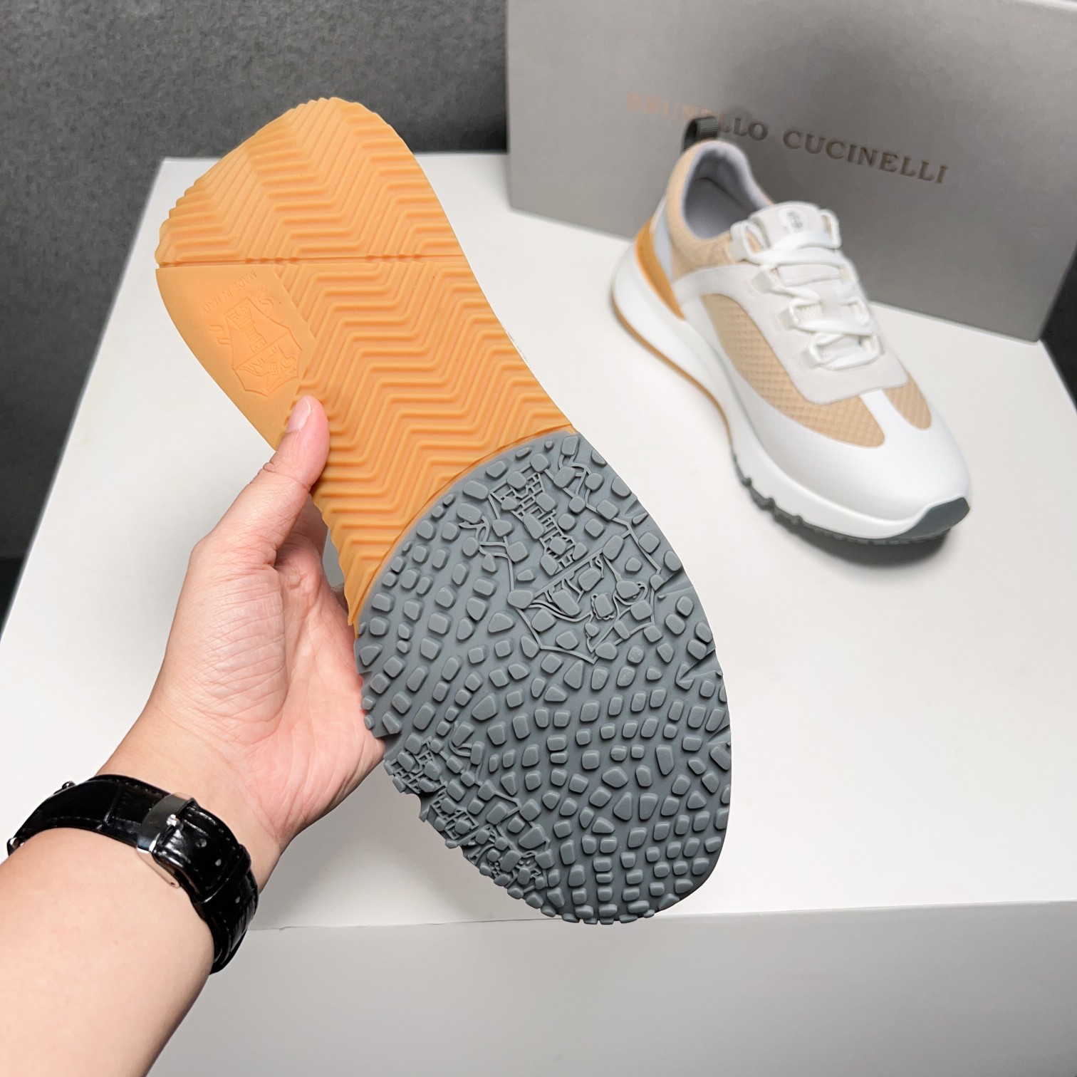 BC Nuevo Brunello Cucinell* Mixed Colour Knit Low Top Sneakers Precio oficial RMB, Los hilos clásico