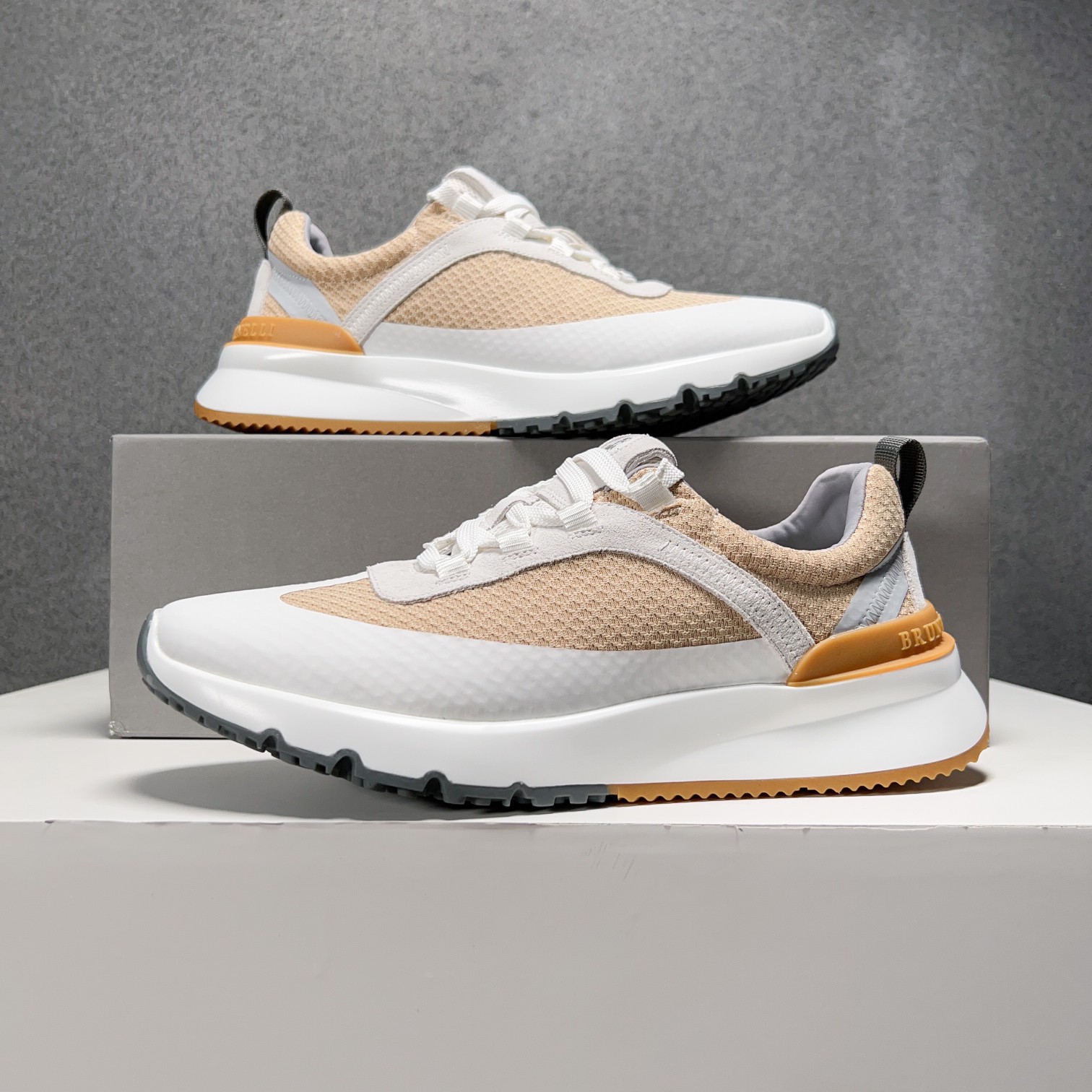BC Nuevo Brunello Cucinell* Mixed Colour Knit Low Top Sneakers Precio oficial RMB, Los hilos clásico
