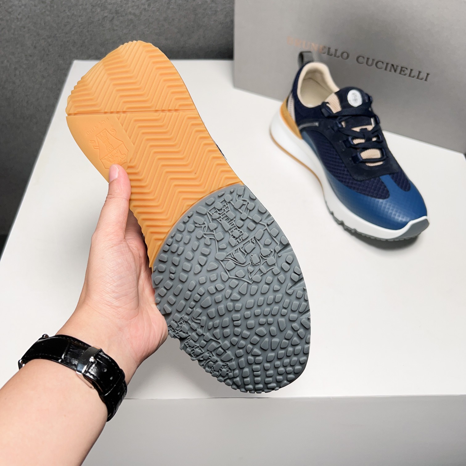 BC Nuevo Brunello Cucinell* Mixed Colour Knit Low Top Sneakers Precio oficial RMB, Los hilos clásico