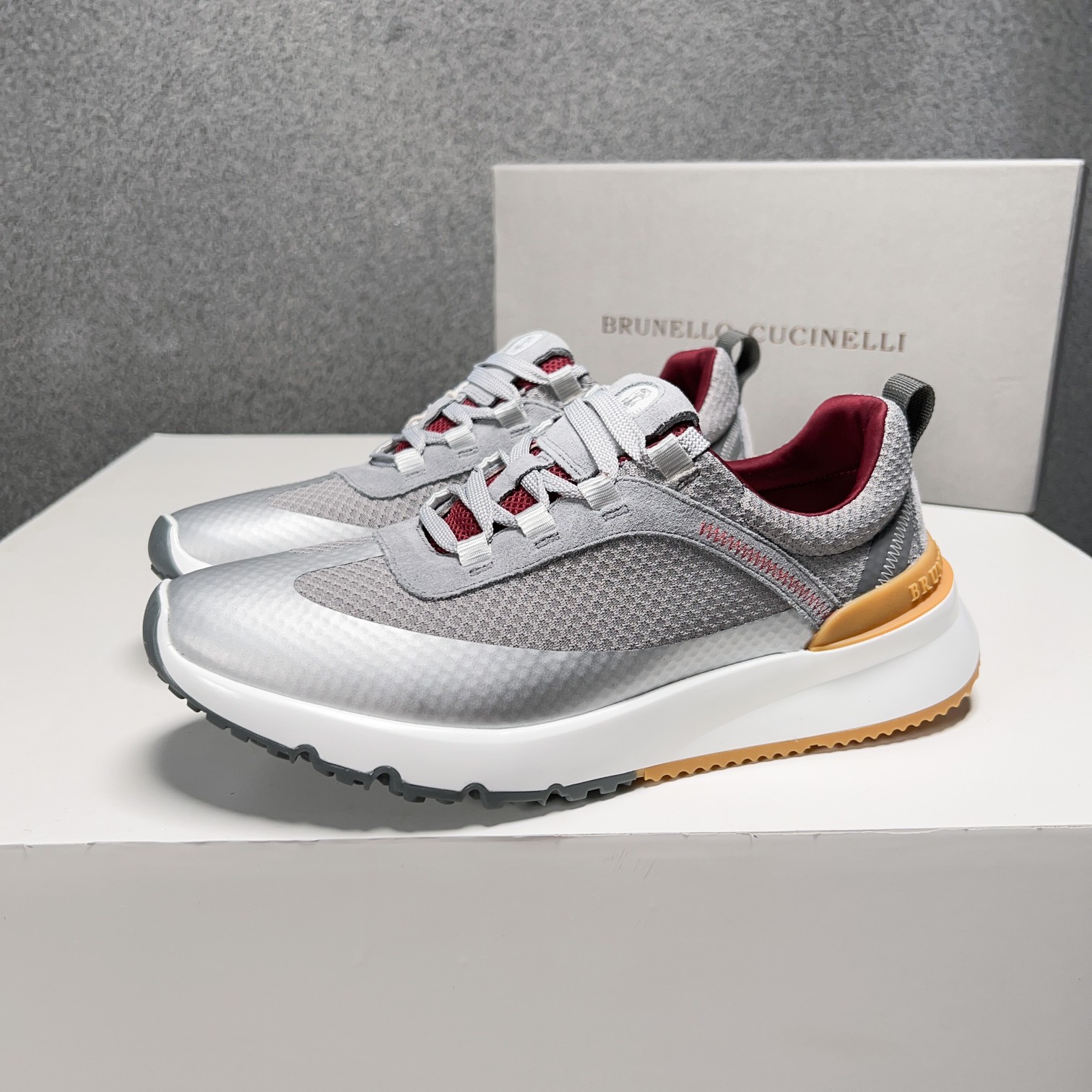 BC Nuevo Brunello Cucinell* Mixed Colour Knit Low Top Sneakers Precio oficial RMB, Los hilos clásico