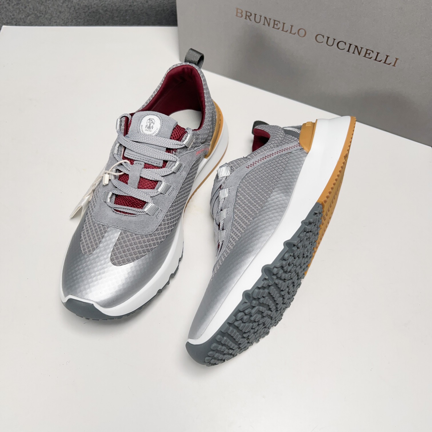 BC Nuevo Brunello Cucinell* Mixed Colour Knit Low Top Sneakers Precio oficial RMB, Los hilos clásico