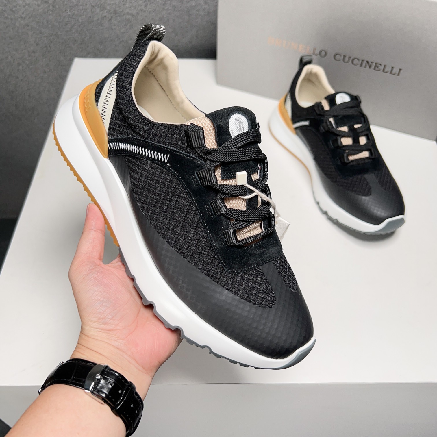 BC Nuevo Brunello Cucinell* Mixed Colour Knit Low Top Sneakers Precio oficial RMB, Los hilos clásico