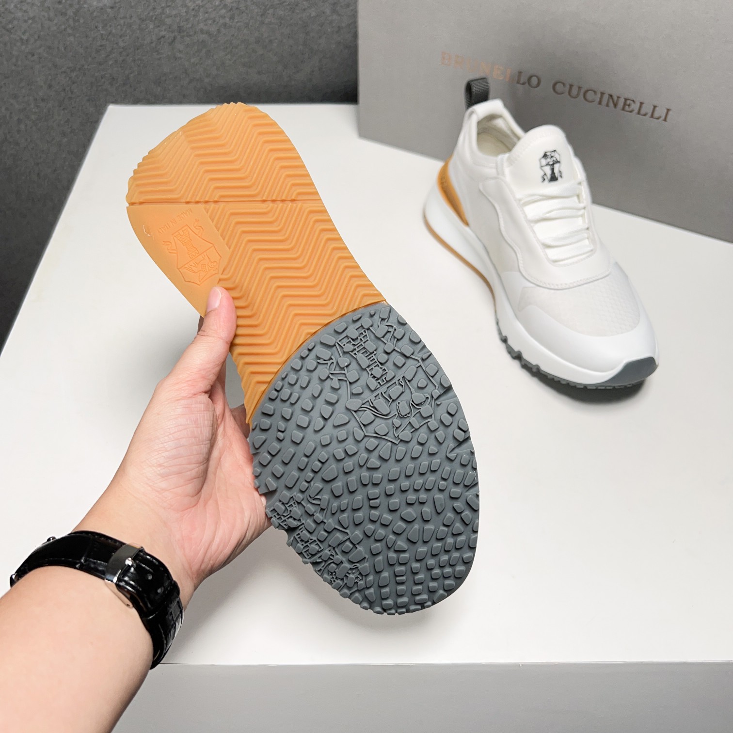 BC Nuevo Brunello Cucinell* Mixed Colour Knit Low Top Sneakers Precio oficial RMB, Los hilos clásico
