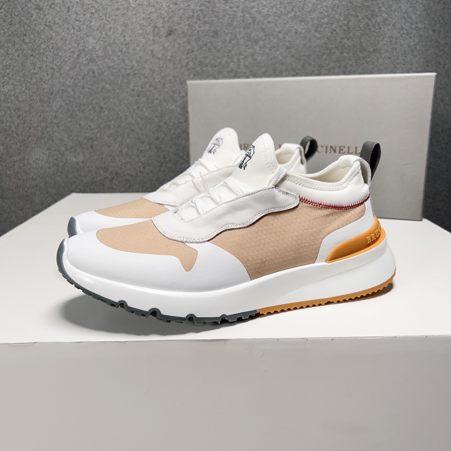 BC Nuevo Brunello Cucinell* Mixed Colour Knit Low Top Sneakers Precio oficial RMB, Los hilos clásico