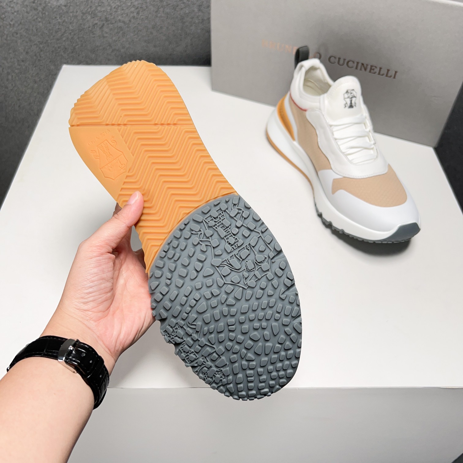 BC Nuevo Brunello Cucinell* Mixed Colour Knit Low Top Sneakers Precio oficial RMB, Los hilos clásico