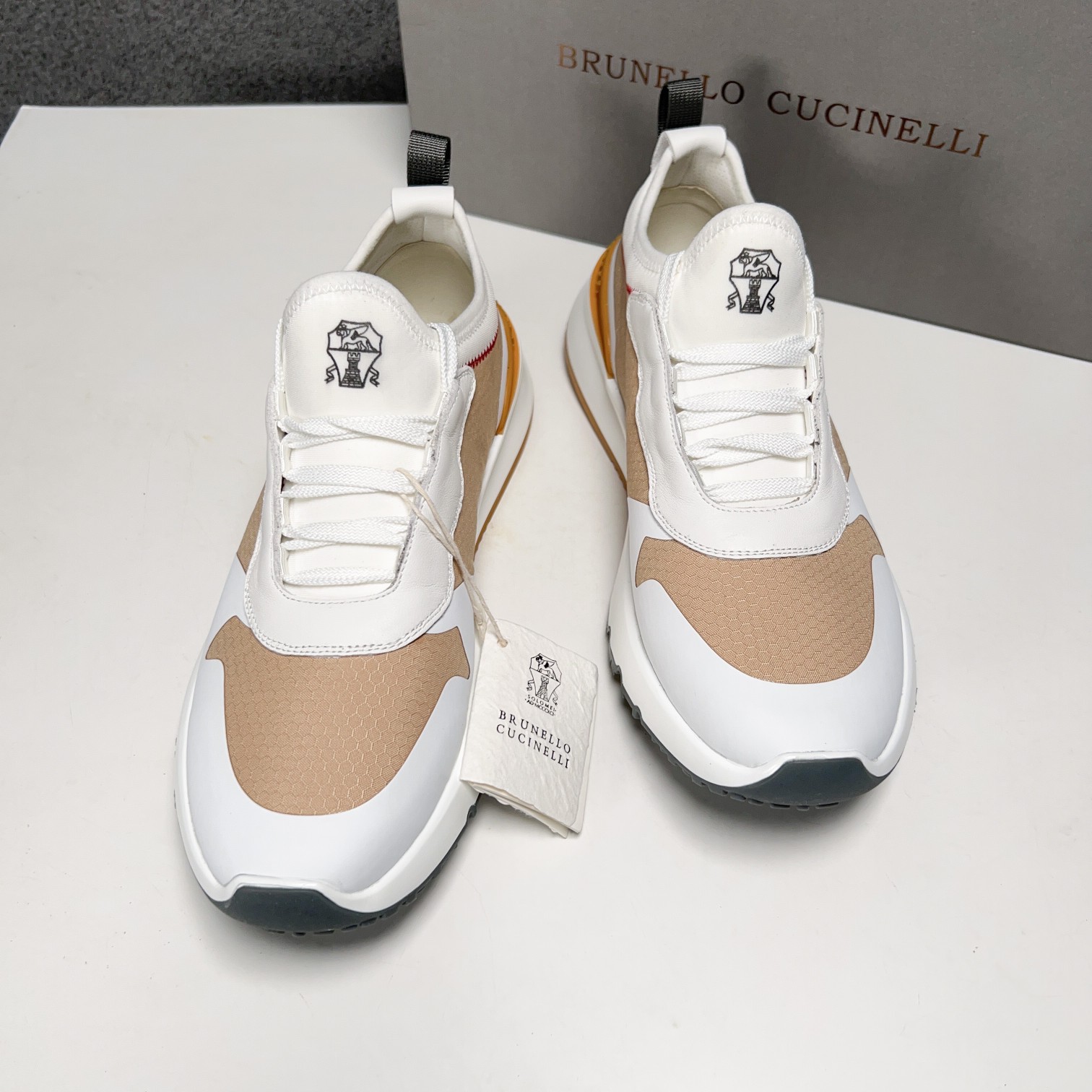 BC Nuevo Brunello Cucinell* Mixed Colour Knit Low Top Sneakers Precio oficial RMB, Los hilos clásico