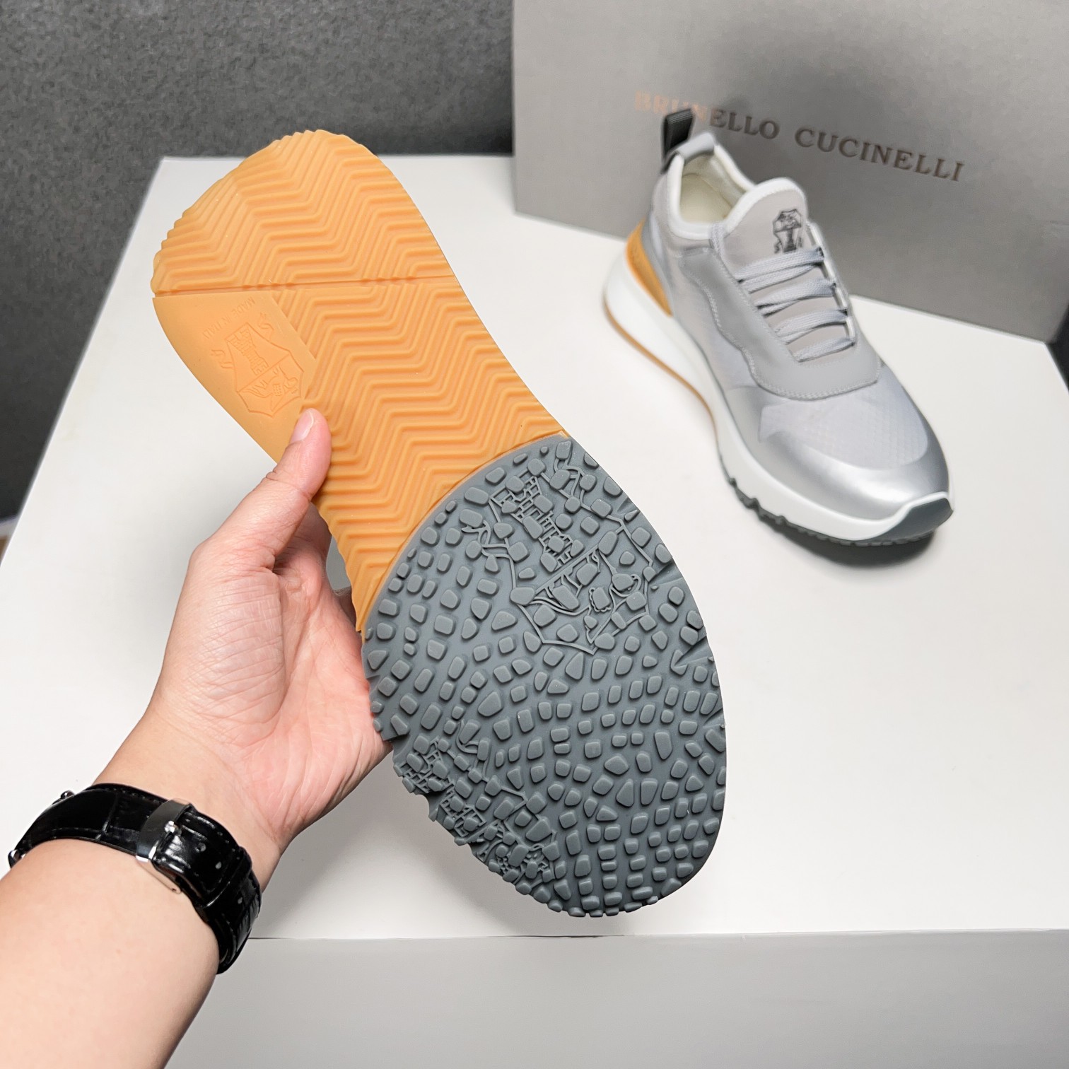BC Nuevo Brunello Cucinell* Mixed Colour Knit Low Top Sneakers Precio oficial RMB, Los hilos clásico