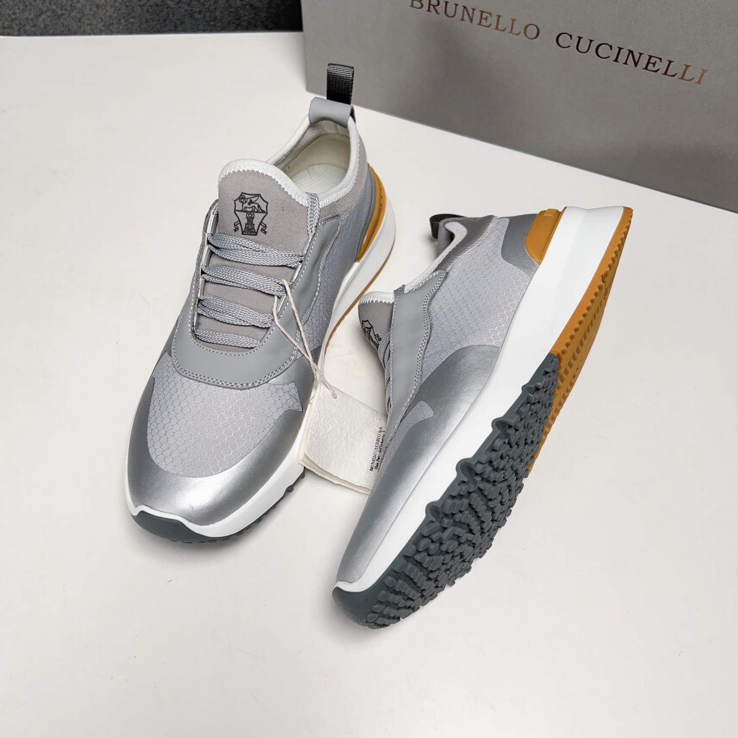 BC Nuevo Brunello Cucinell* Mixed Colour Knit Low Top Sneakers Precio oficial RMB, Los hilos clásico