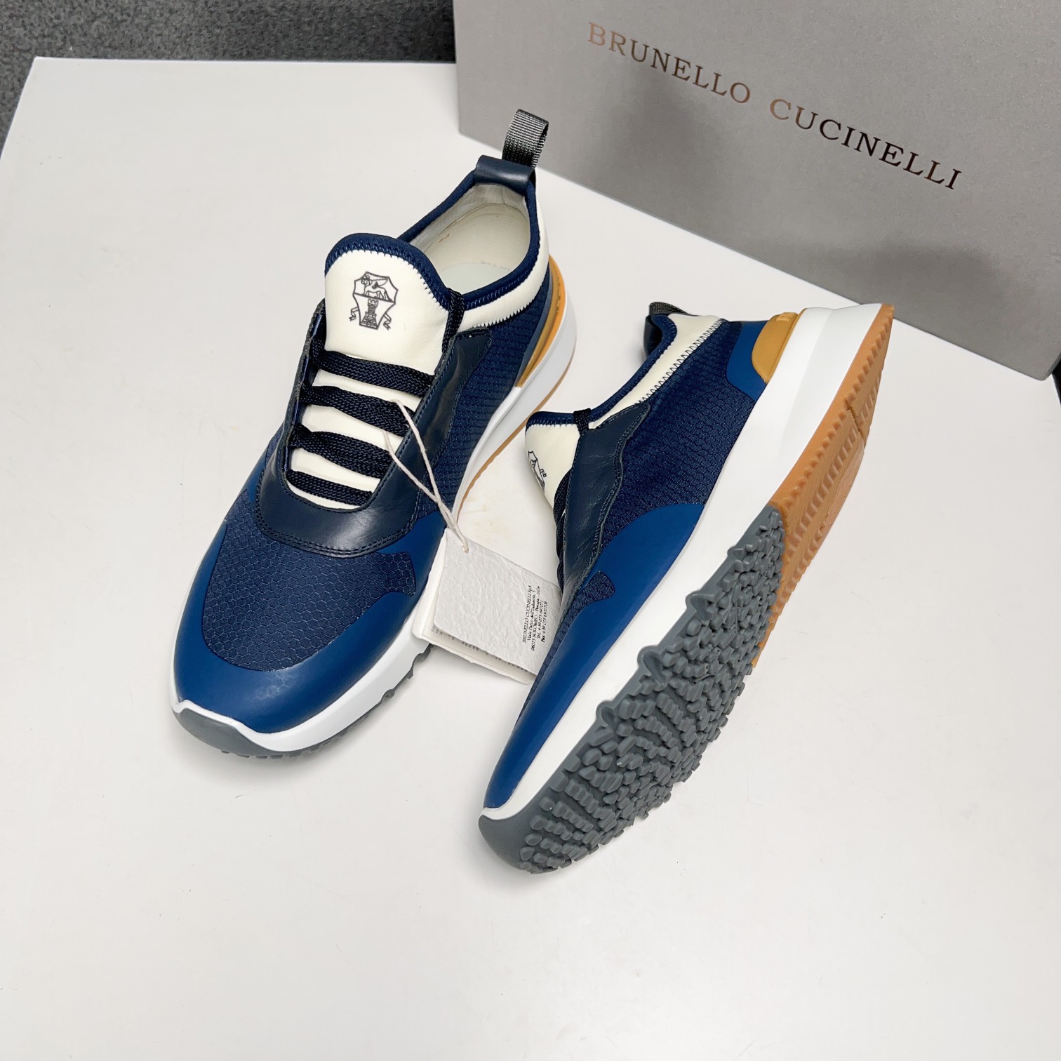 BC Nuevo Brunello Cucinell* Mixed Colour Knit Low Top Sneakers Precio oficial RMB, Los hilos clásico