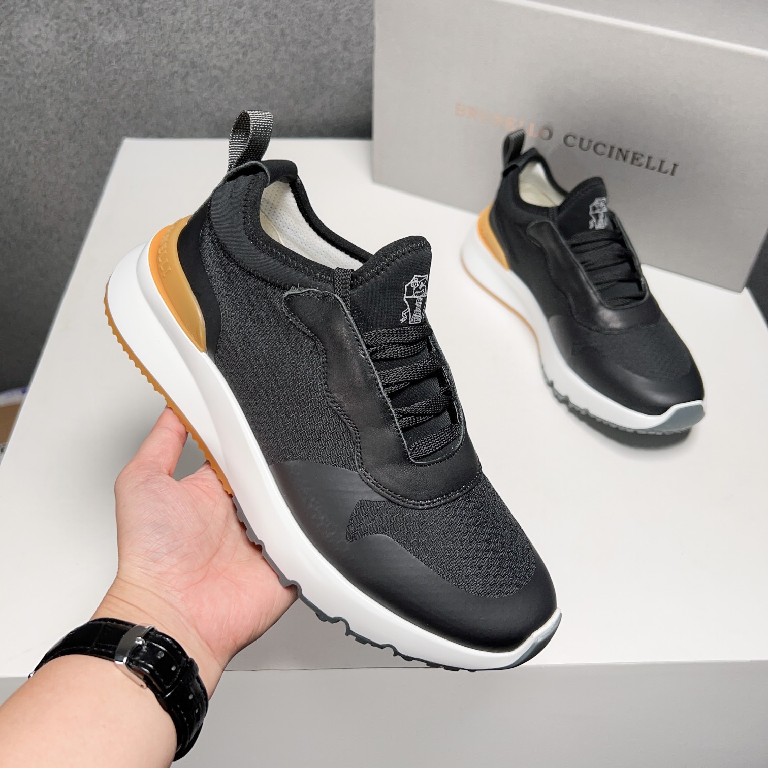 BC Nuevo Brunello Cucinell* Mixed Colour Knit Low Top Sneakers Precio oficial RMB, Los hilos clásico