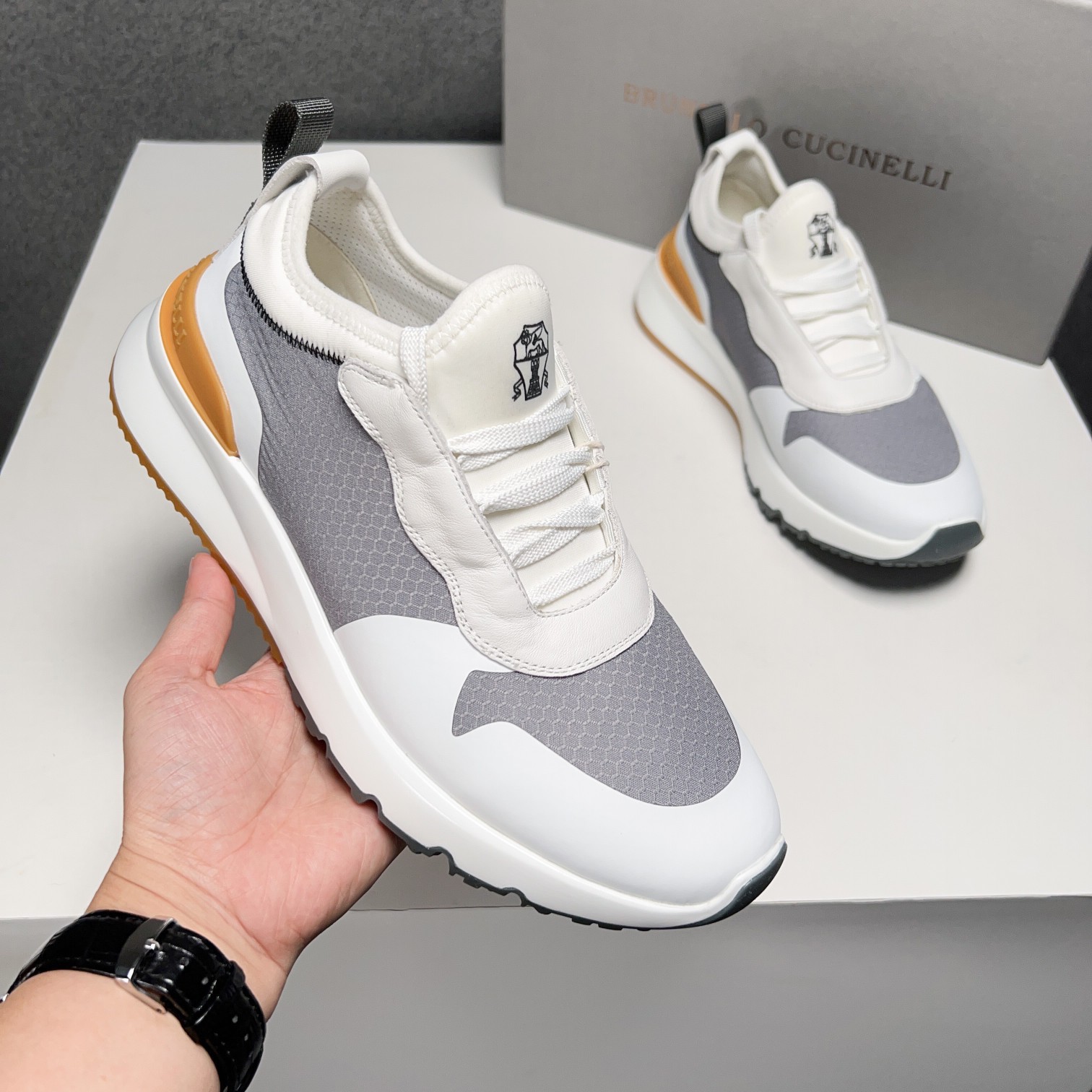 BC Nuevo Brunello Cucinell* Mixed Colour Knit Low Top Sneakers Precio oficial RMB, Los hilos clásico