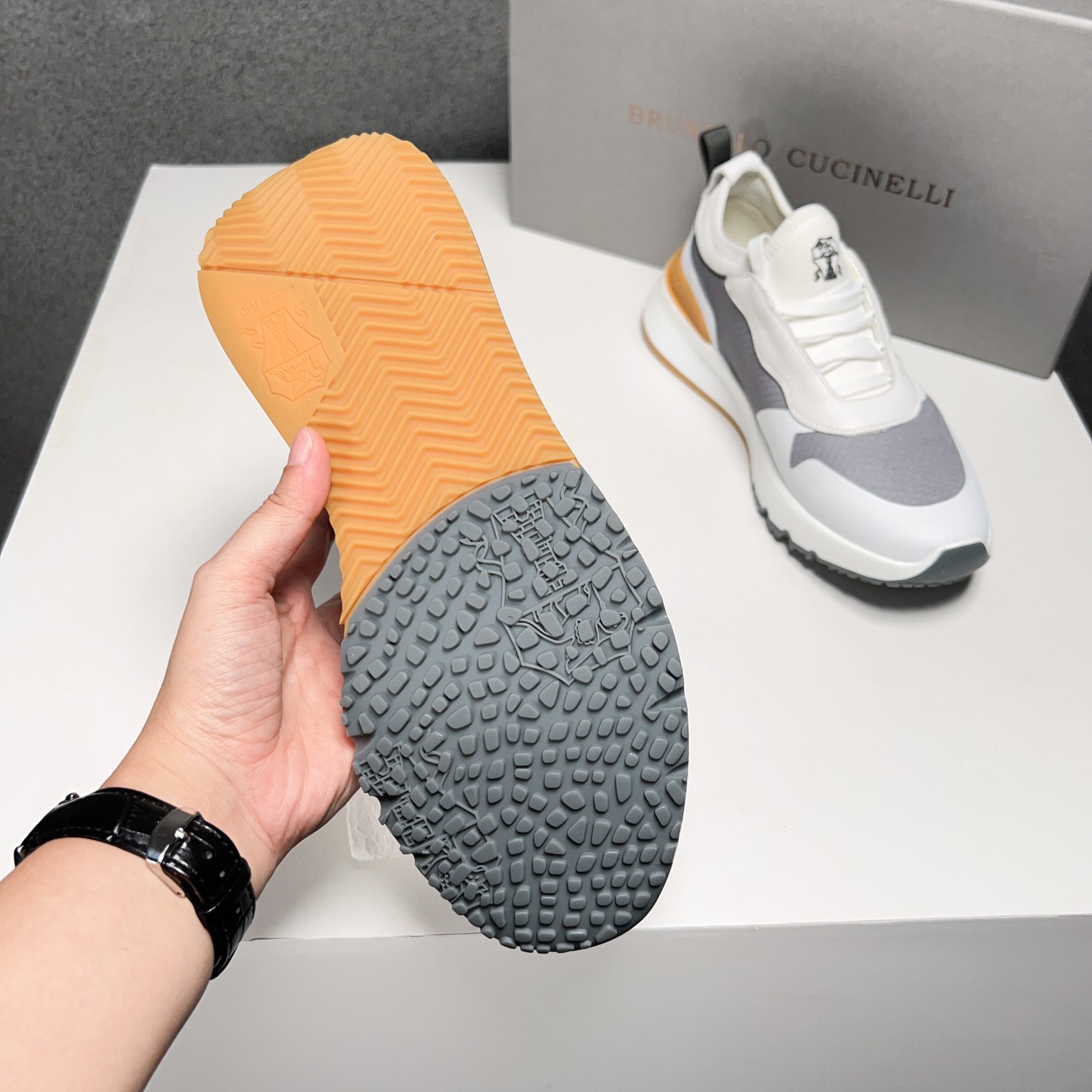 BC Nuevo Brunello Cucinell* Mixed Colour Knit Low Top Sneakers Precio oficial RMB, Los hilos clásico