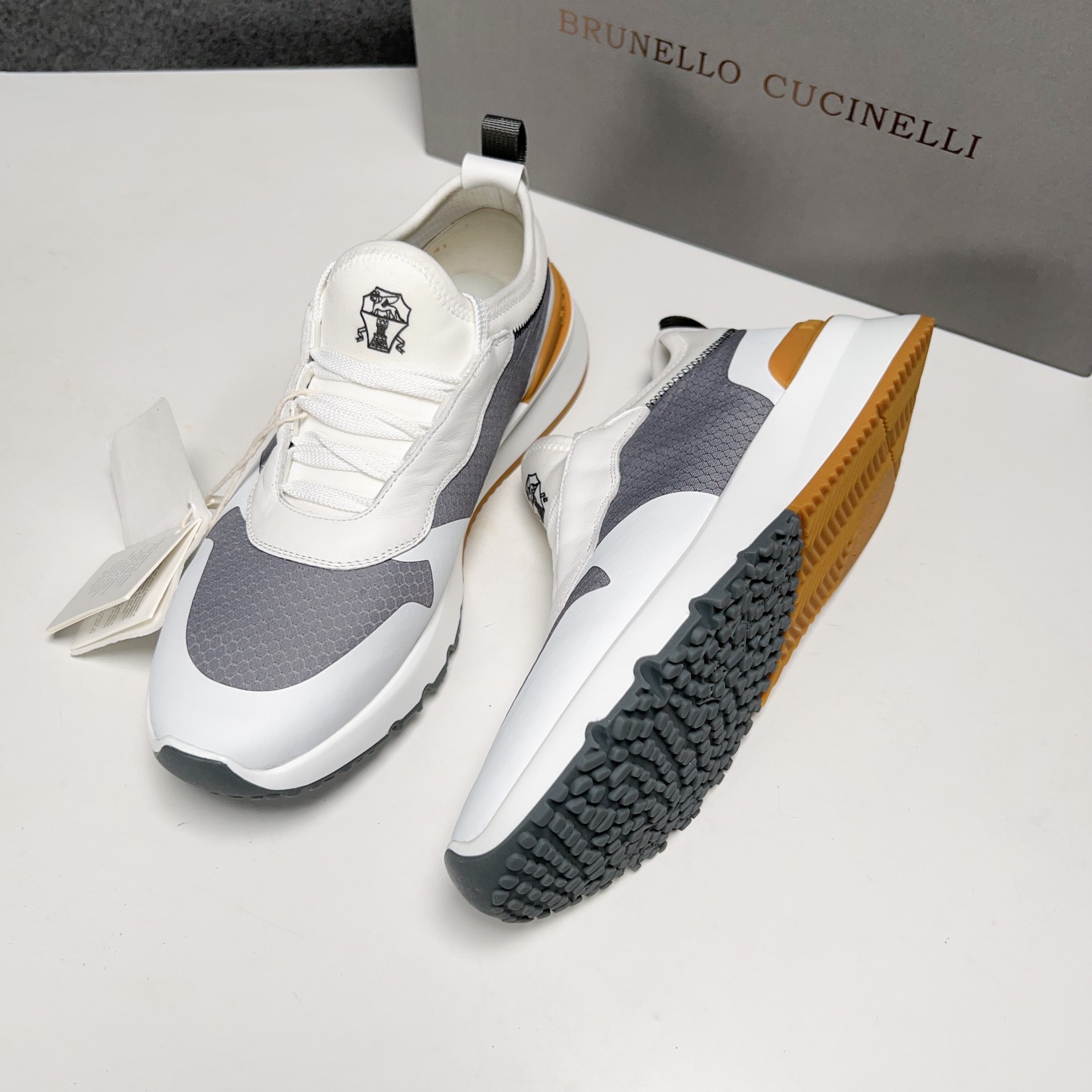 BC Nuevo Brunello Cucinell* Mixed Colour Knit Low Top Sneakers Precio oficial RMB, Los hilos clásico