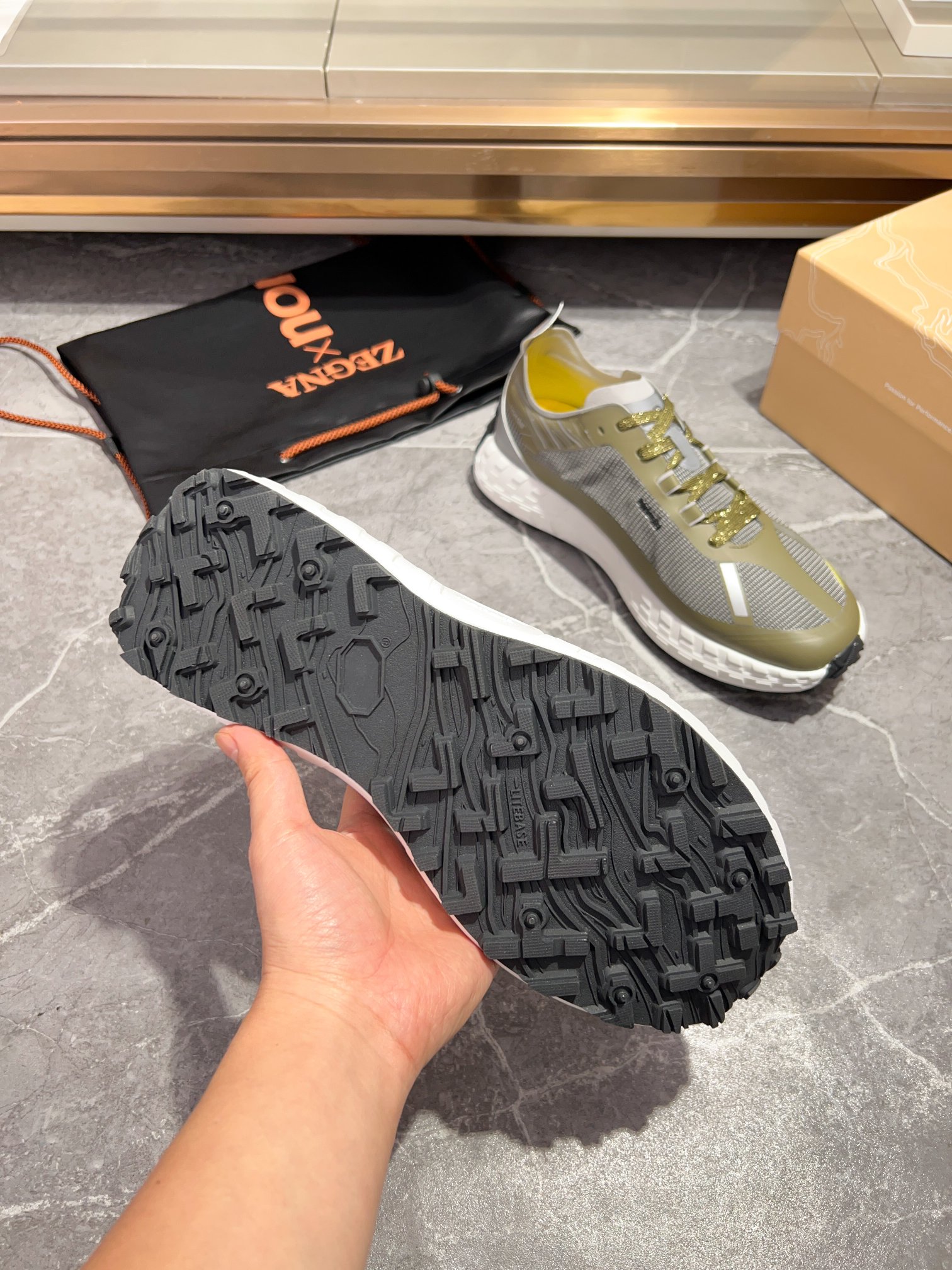 Zegna X Norda Men's Olive Green Athletic Running Shoes | Breathable, Comfortable 4 a1702042726095 1180