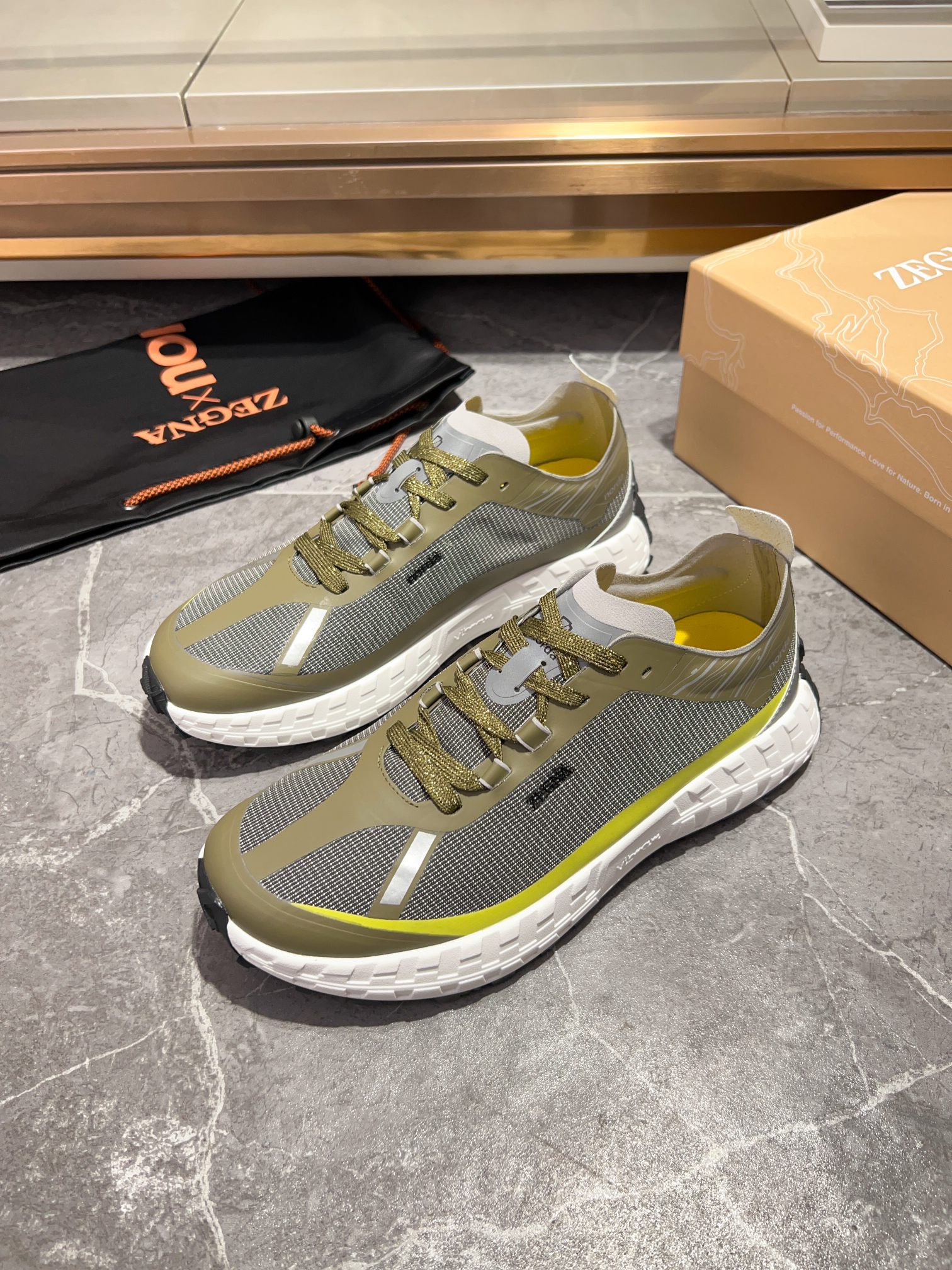 Zegna X Norda Men's Olive Green Athletic Running Shoes | Breathable, Comfortable 2 a1702042726251 6218