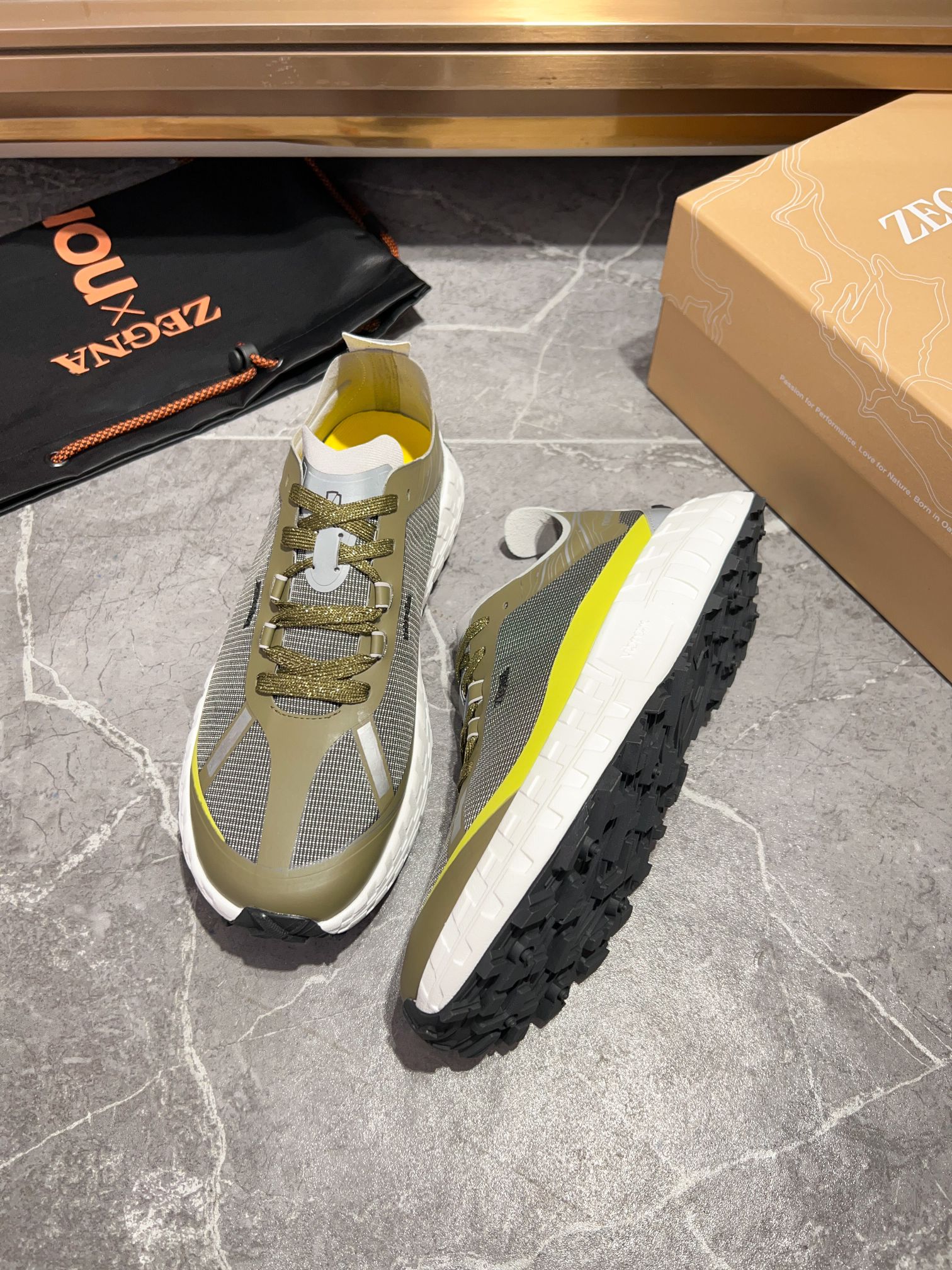 Zegna X Norda Men's Olive Green Athletic Running Shoes | Breathable, Comfortable 8 a1702042727230 3288