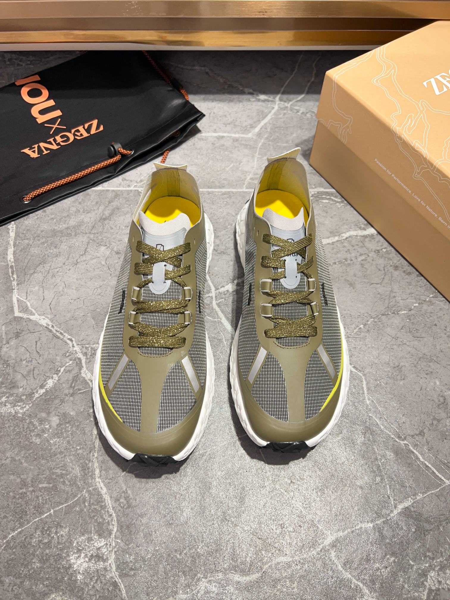 Zegna X Norda Men's Olive Green Athletic Running Shoes | Breathable, Comfortable 9 a1702042727309 6766