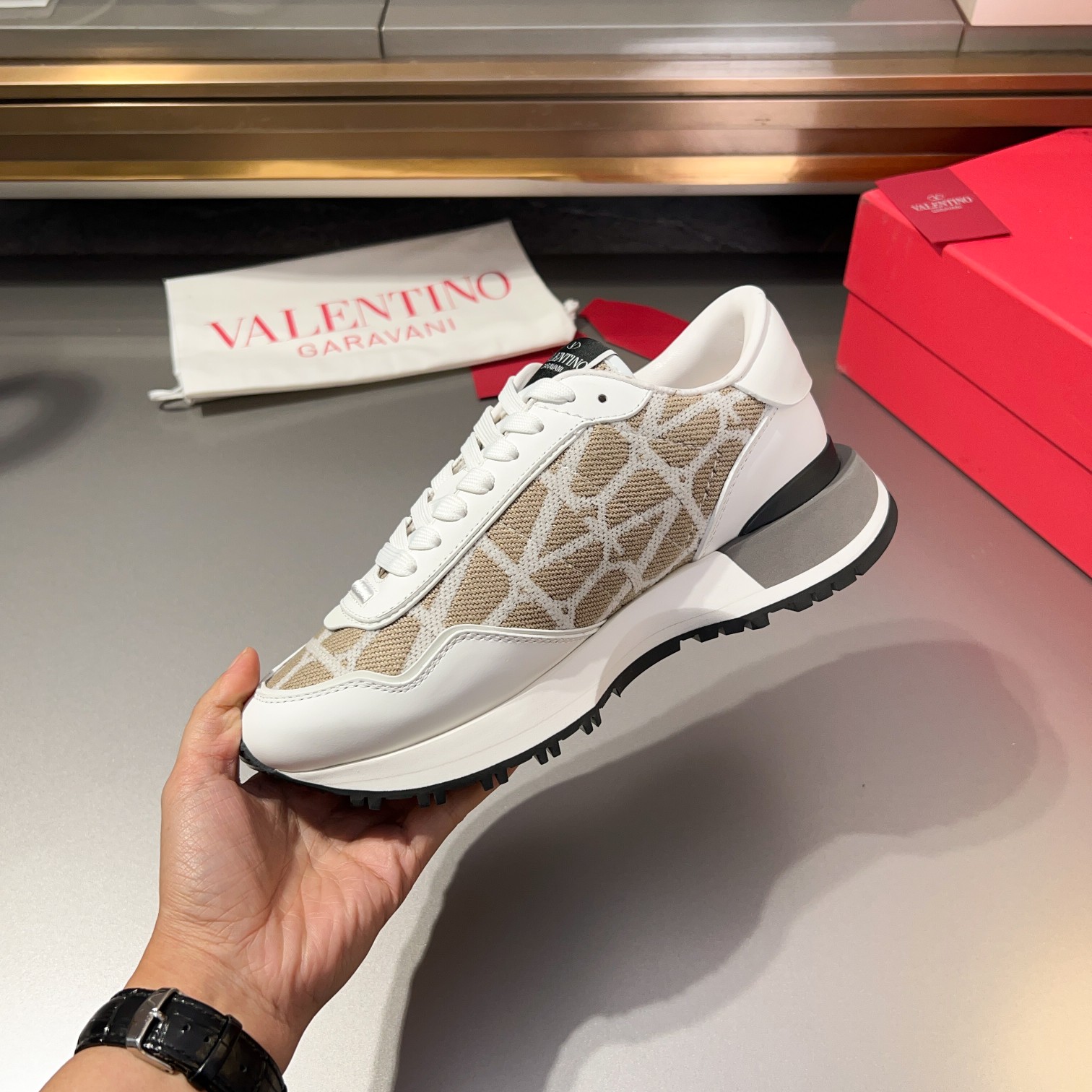 [VALENTINO] Valentino P370-Calidad de gama alta Original único - Superior - Nappa piel de becerro, r