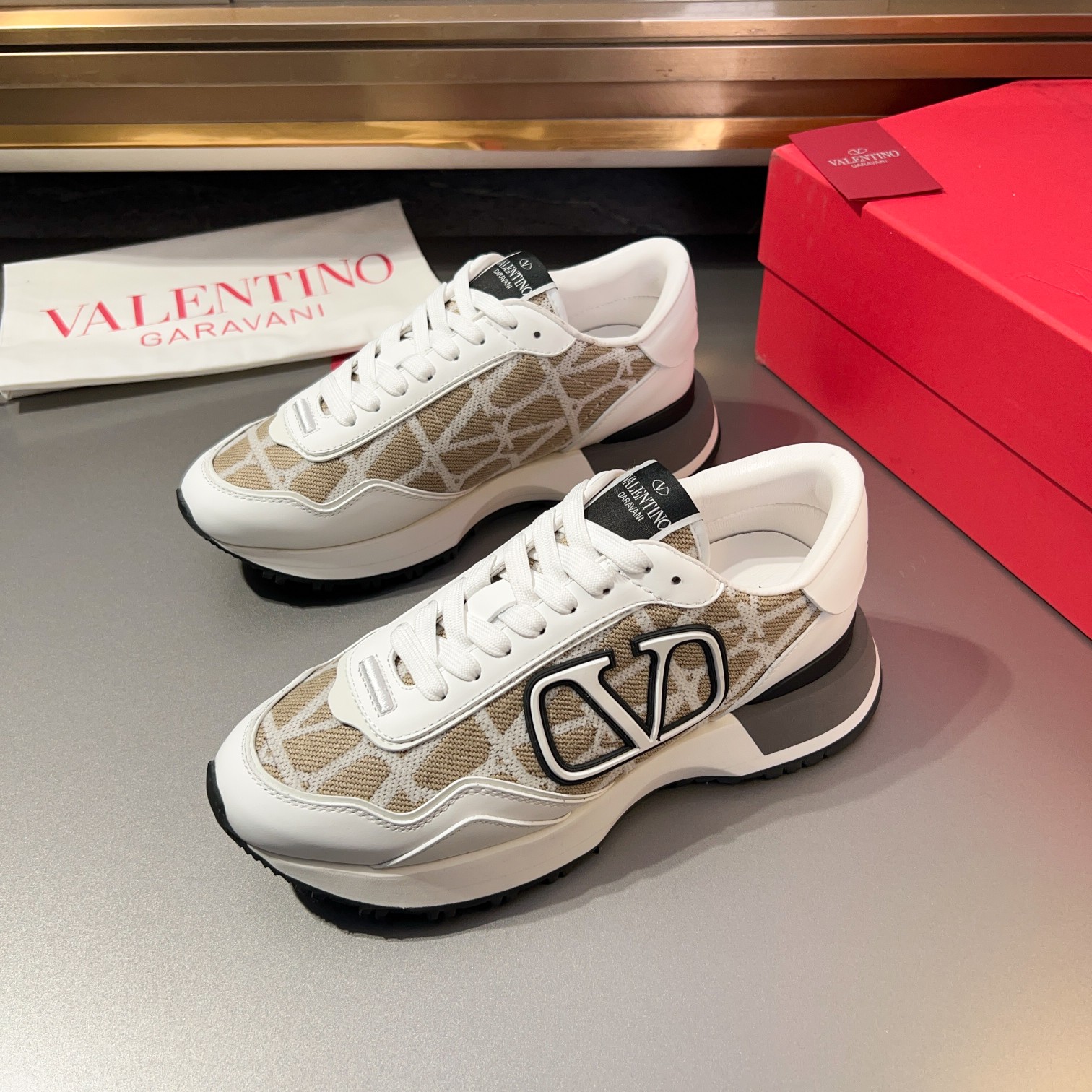 [VALENTINO] Valentino P370-Calidad de gama alta Original único - Superior - Nappa piel de becerro, r
