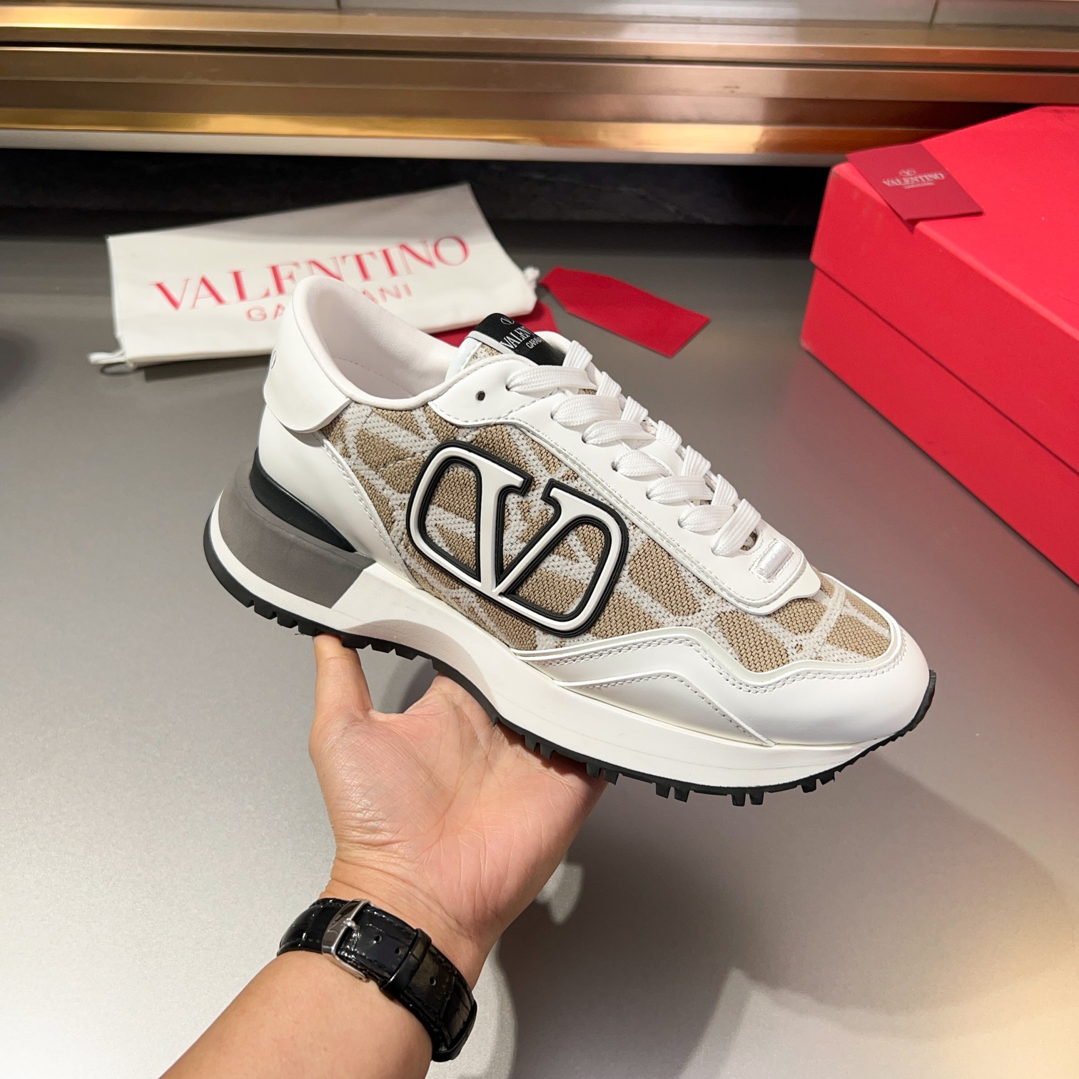 [VALENTINO] Valentino P370-Calidad de gama alta Original único - Superior - Nappa piel de becerro, r