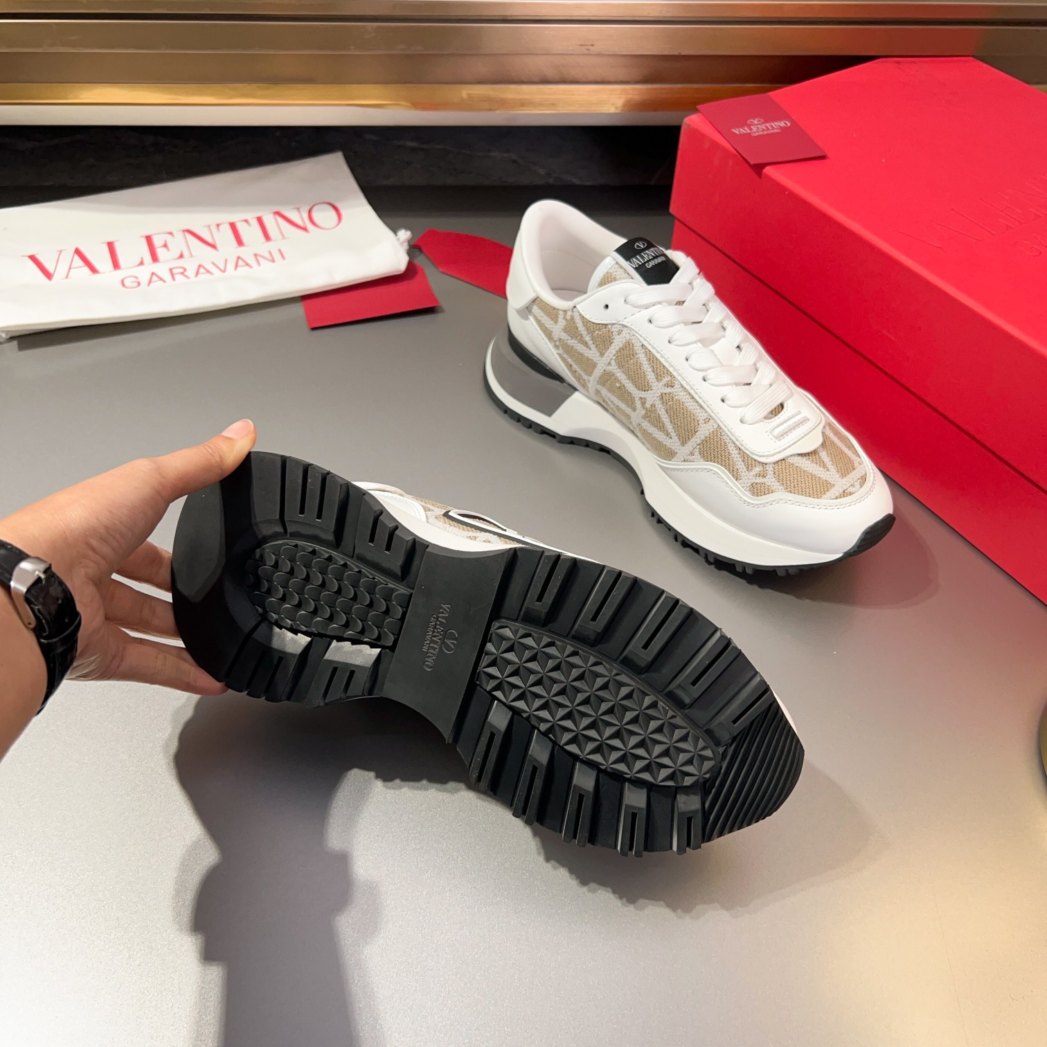 [VALENTINO] Valentino P370-Calidad de gama alta Original único - Superior - Nappa piel de becerro, r