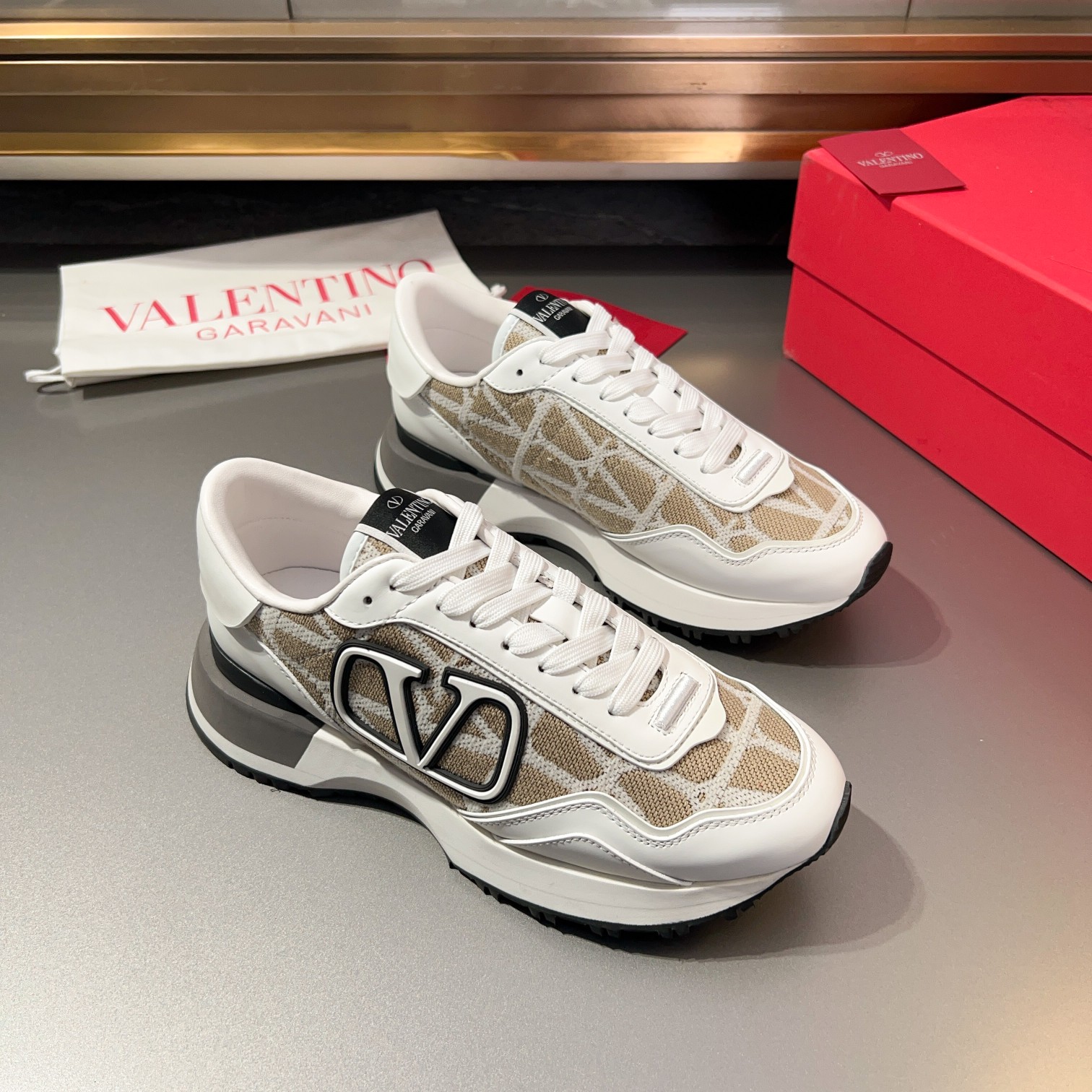[VALENTINO] Valentino P370-Calidad de gama alta Original único - Superior - Nappa piel de becerro, r