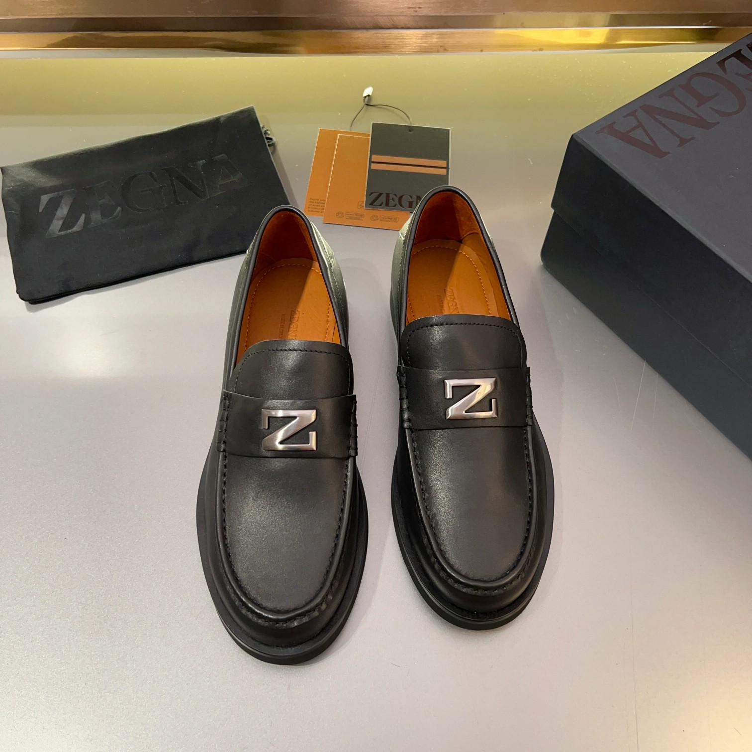 Ermenegildo zegna Zegna nuevo Garonne Flex hombres zapatos de cuero raro un overshoes zapatos utiliz