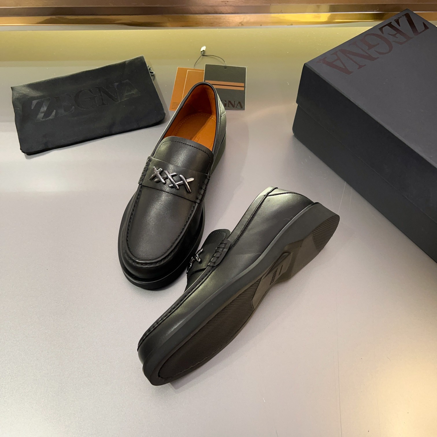 460Ermenegildo zegna Zegna nuevo Garonne Flex zapatos de cuero de los hombres Inevitable un modelo d