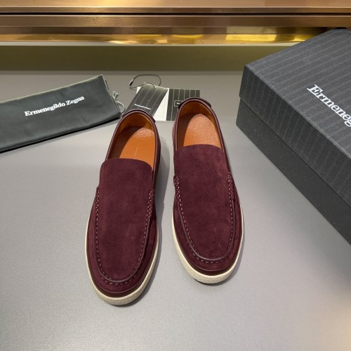 Ermenegildo Zegna Garonne Flex Burgundy Suede Loafers Slip-Ons 1 Ermenegildo Zegna Garonne Flex Burgundy Suede Loafers Slip-Ons